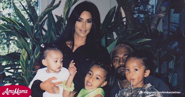 Kim Kardashian tried to take cute family pics on son's birthday but daughter stole the spotlight