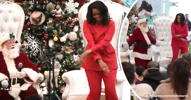 Michelle Obama steals the show, showing off epic dance moves with Santa Claus in new video