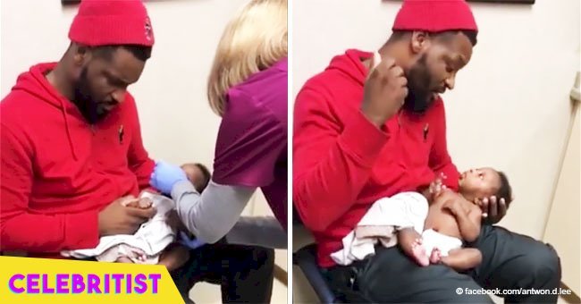 Adorable video of Georgia dad comforting son while getting first shots goes viral