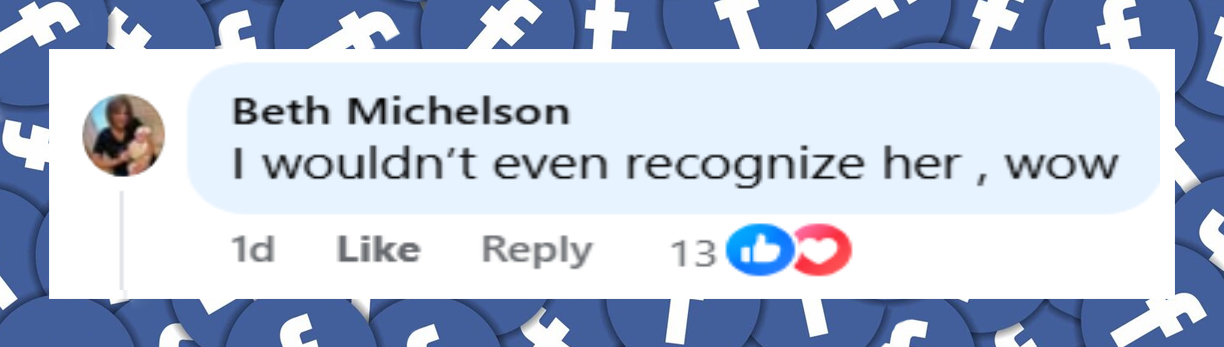 A netizen's comment about Christinas Aguilera's appearance on "The Jennifer Hudson Show," from a post dated December 9, 2025 | Source: Facebook/Just Jared