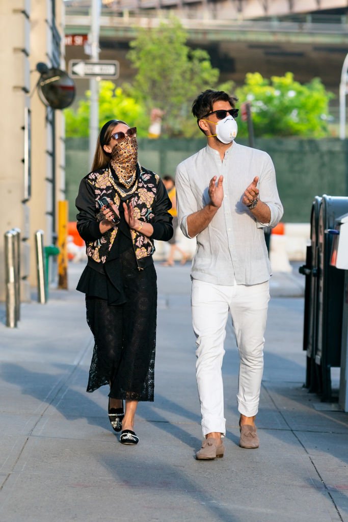Olivia Palermo et Johannes Huebl à New York le 16 mai 2020. l Source : Getty Images