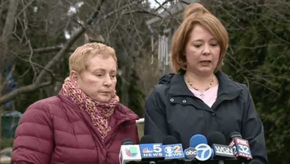 Alana Anderson and Kara Jacobs talking to the press on March 4, 2019. | Source: YouTube/Associated Press