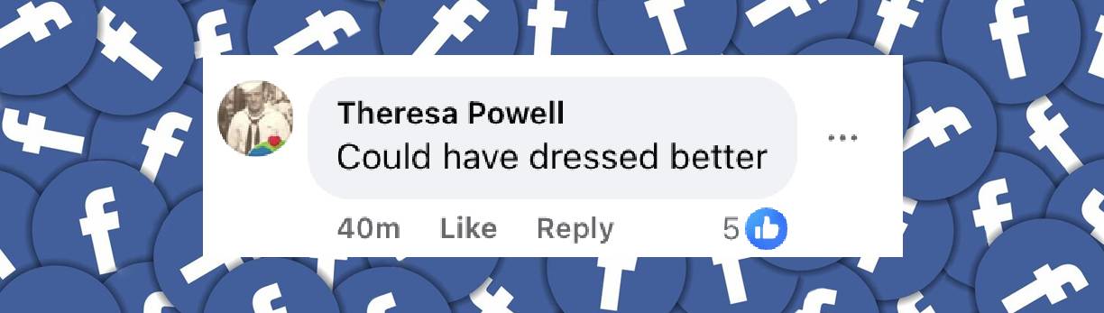 A netizen's comment on Gwen Stefani's outfit at the Grand Ole Opry in Nashville on March 19, 2025 | Source: Fcebook/cmt