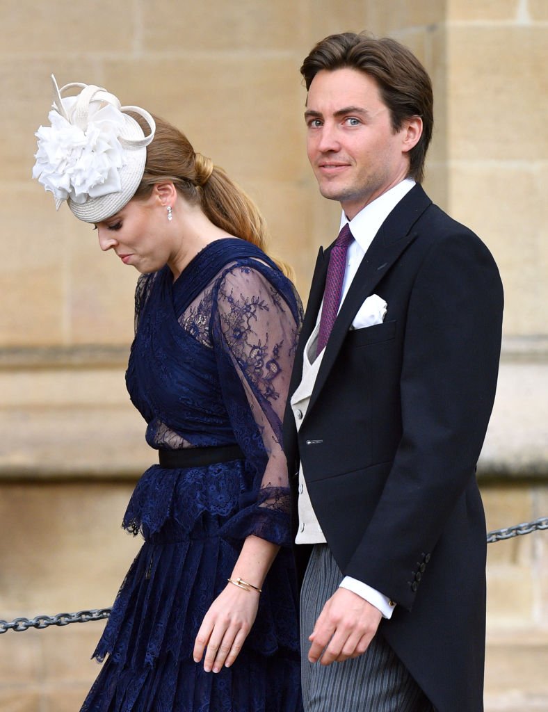 Princess Beatrice and Edoardo Mapelli Mozzi attend the wedding of Lady Gabriella Windsor and Thomas Kingston at St George's Chapel. | Source: Getty Images