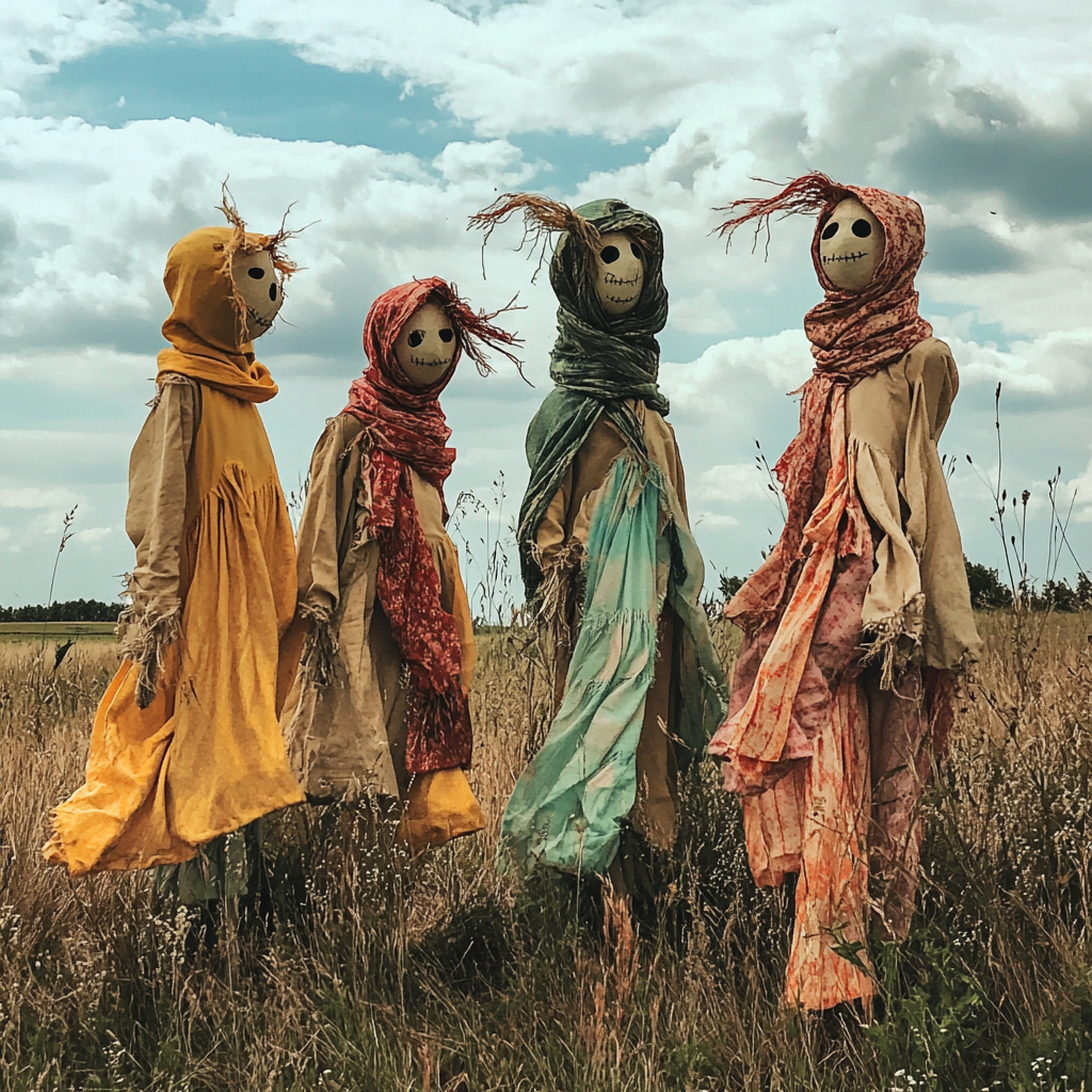 A family of scarecrows | Source: Midjourney