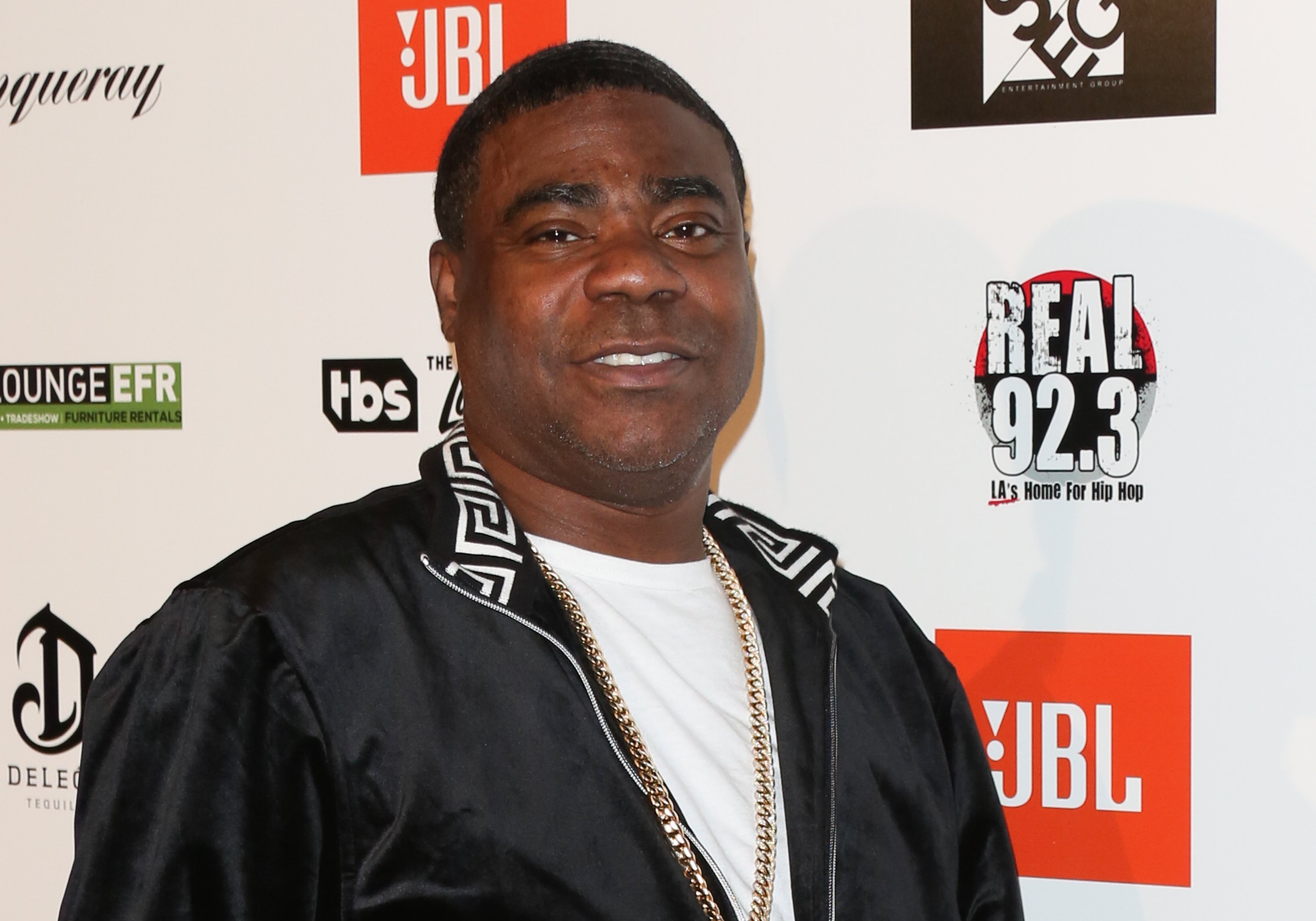Tracy Morgan attends Kenny "The Jet" Smith's annual All-Star bash presented By JBL on February 16, 2018, in Hollywood, California. | Source: Getty Images 