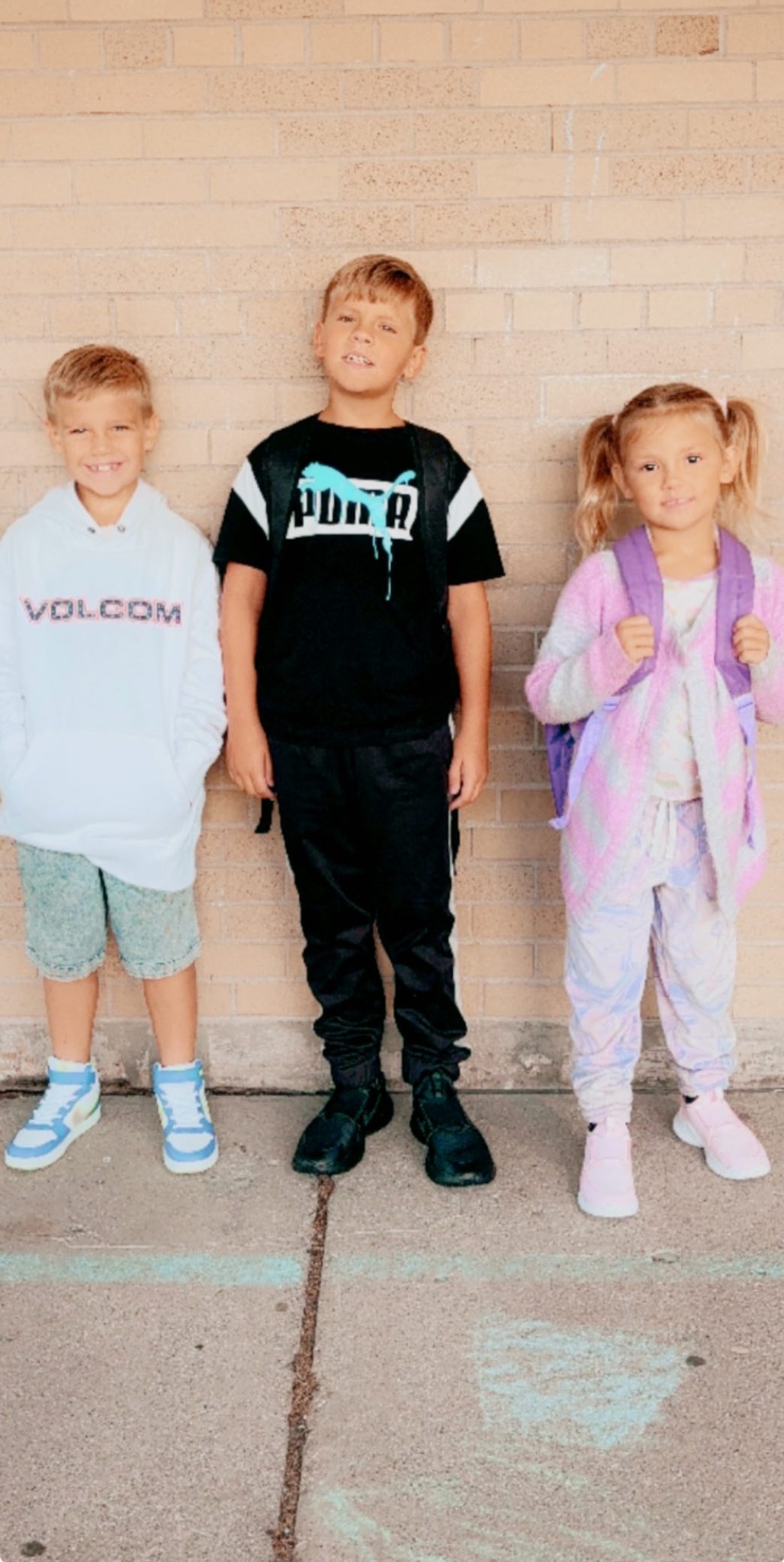 Rylee, Connor, and Alena Kannin on their first day of school, from a post dated June 12, 2025 | Source: Facebook/Jourdan Elizabeth