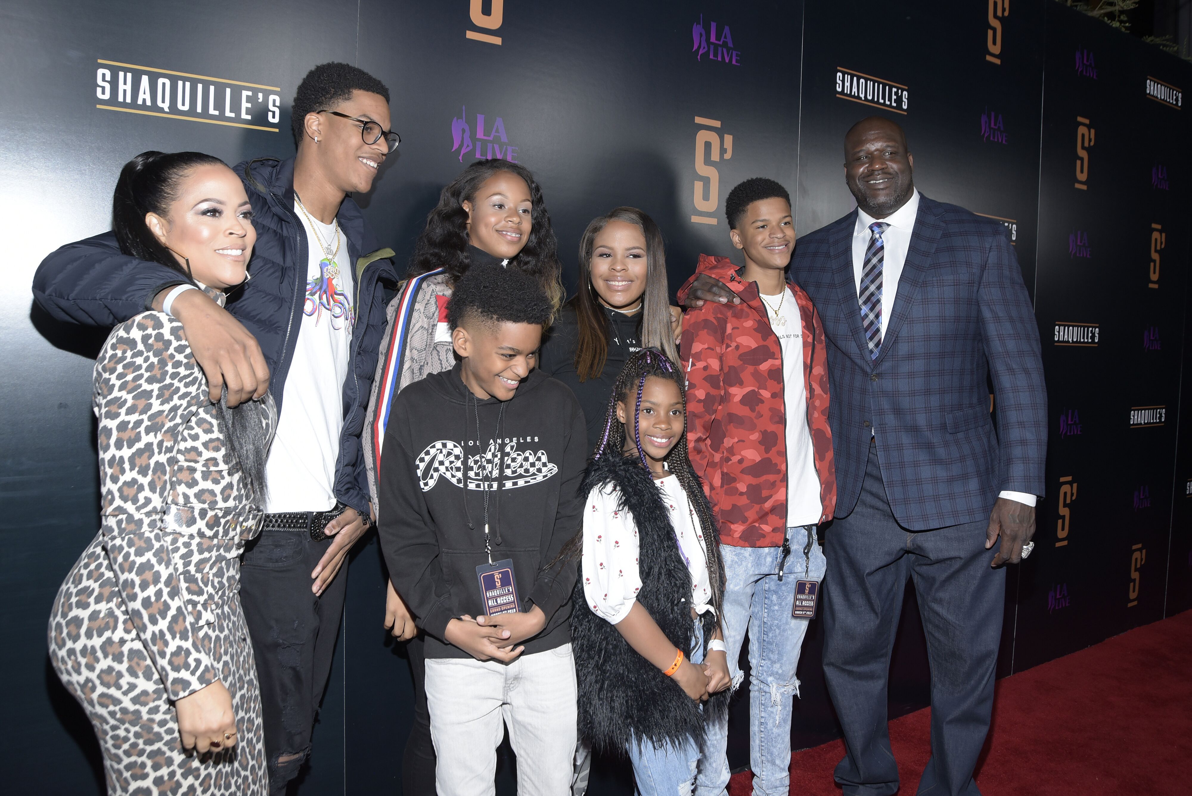 The O'Neal family attend the opening of the restaurant joint "SHAQUILLE'S" in Los Angeles, California | Source: Getty Images/GlobalImagesUkraine