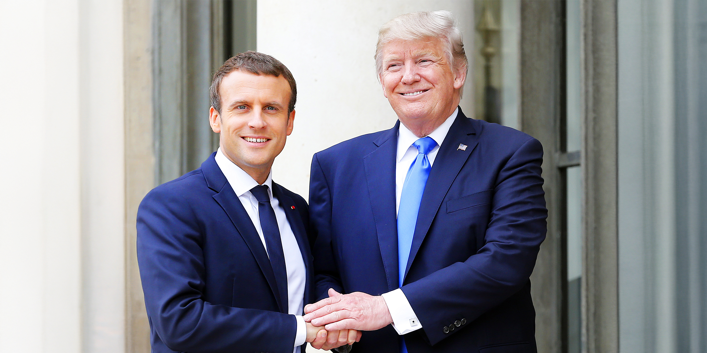 French President Emmanuel Macron and US President Donald Trump. | Source: Getty Images