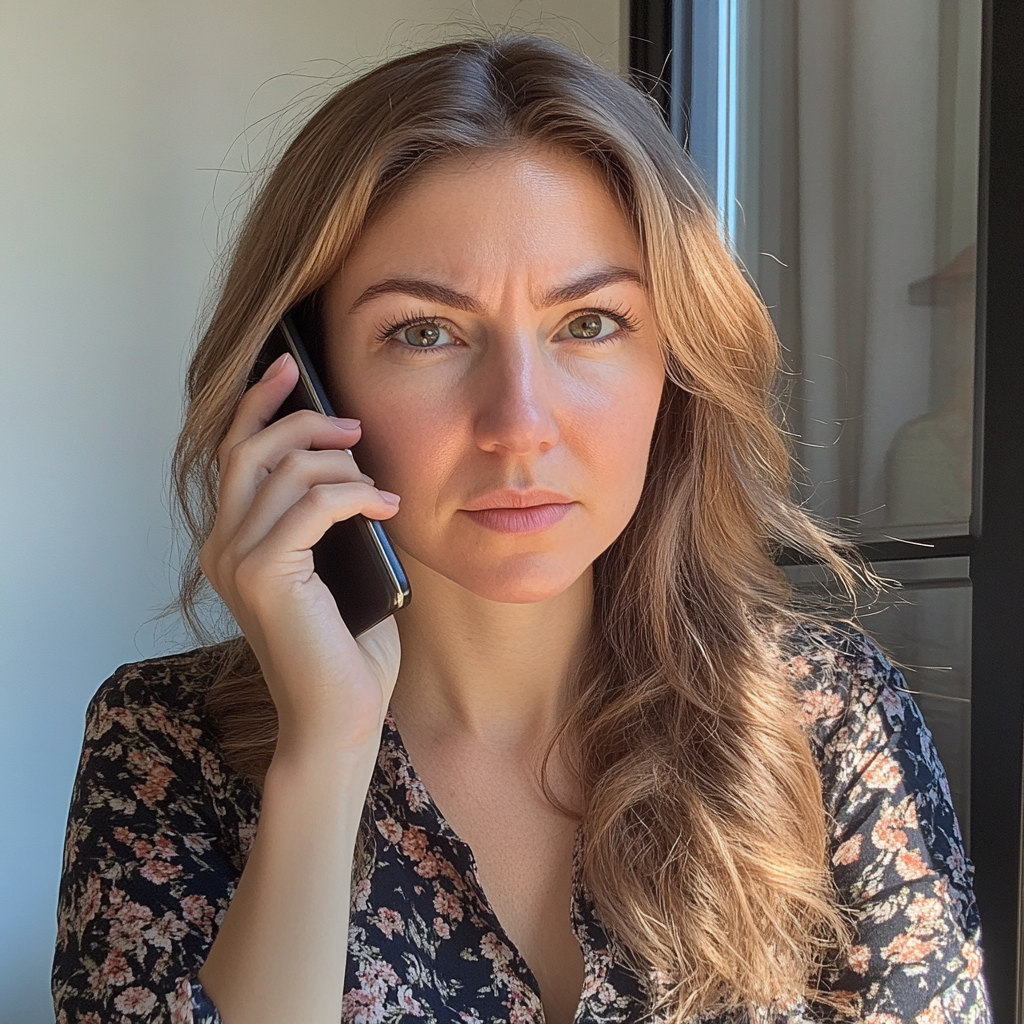 A woman talking on the phone | Source: Midjourney