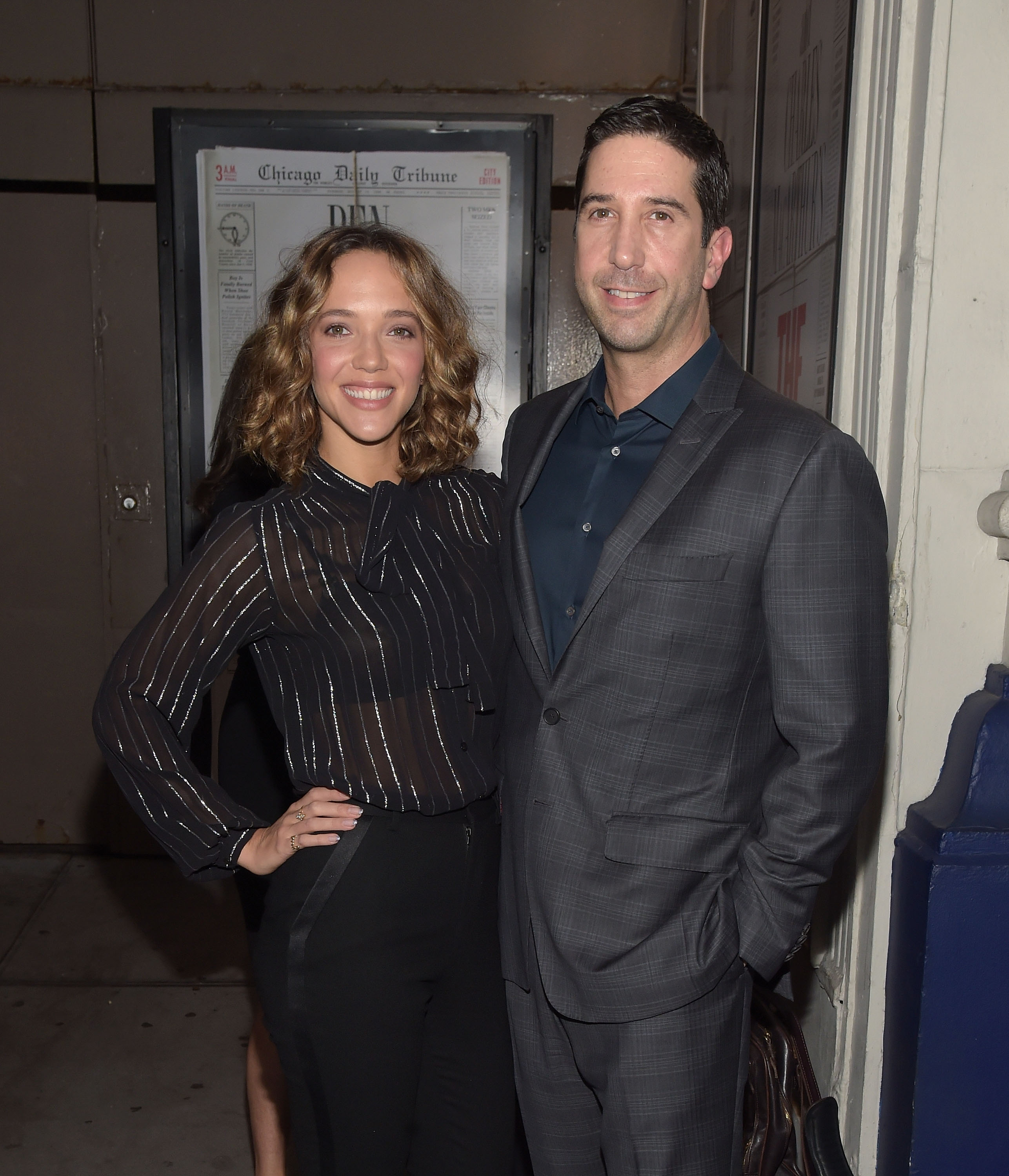 Zoë Buckman and David Schwimmer attend the "The Front Page" Broadway Opening Night at The Broadhurst Theatre on October 20, 2016, in New York City. | Source: Getty Images