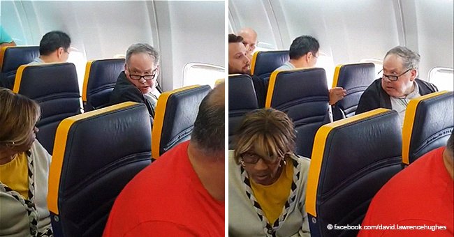 Video of racist man insulting a woman on an airplane goes viral