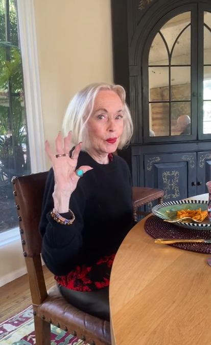 Tippi Hedren as seen in a video posted on January 21, 2025 | Source: Instagram/melaniegriffith