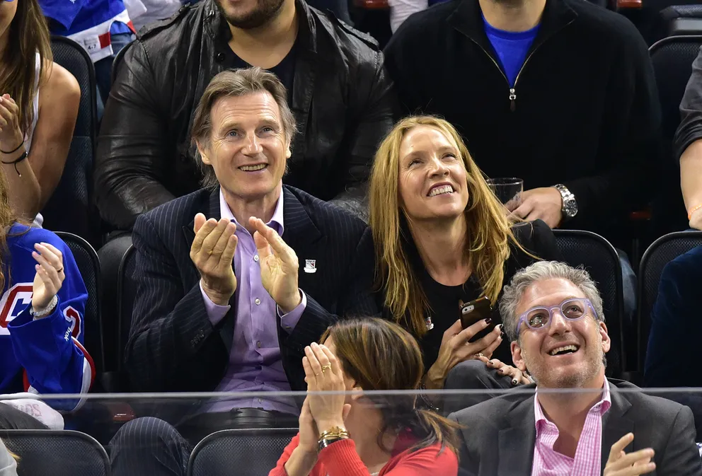 Liam Neeson et Freya St. Johnston à New York en 2015. | Source : Getty Images