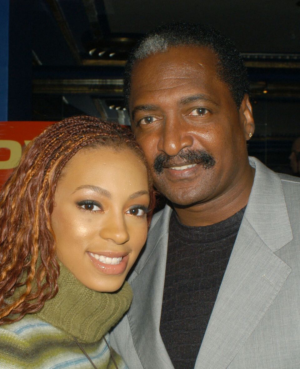 Solange Knowles and her father, Matthew Knowles at the Supper Club. | Source: Getty Images