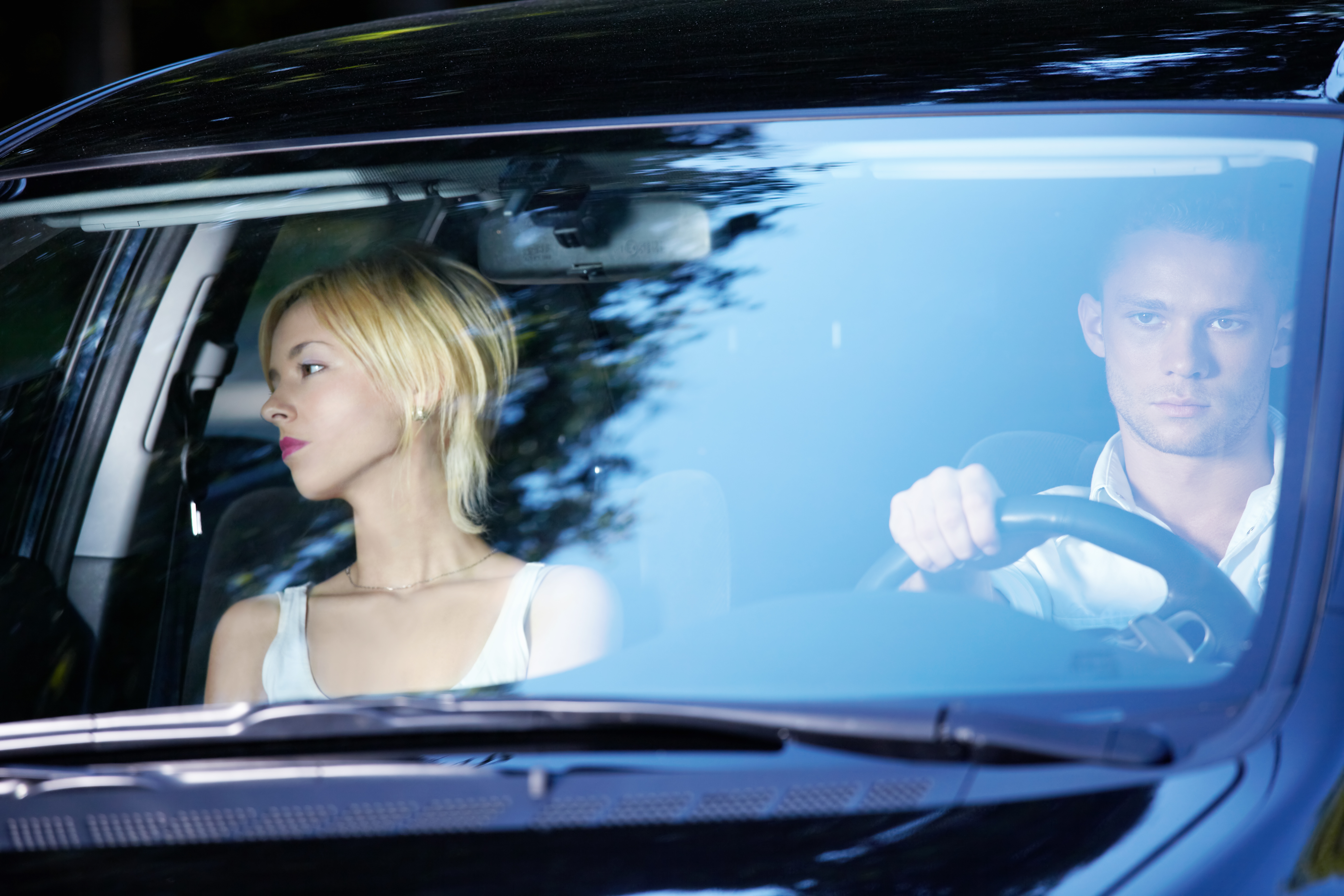 An upset couple driving together | Source: Getty Images