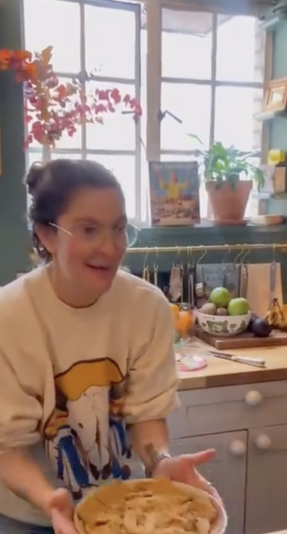 Inside Drew Barrymore's kitchen from a post dated February 4, 2025. | Source: Instagram/drewbarrymore