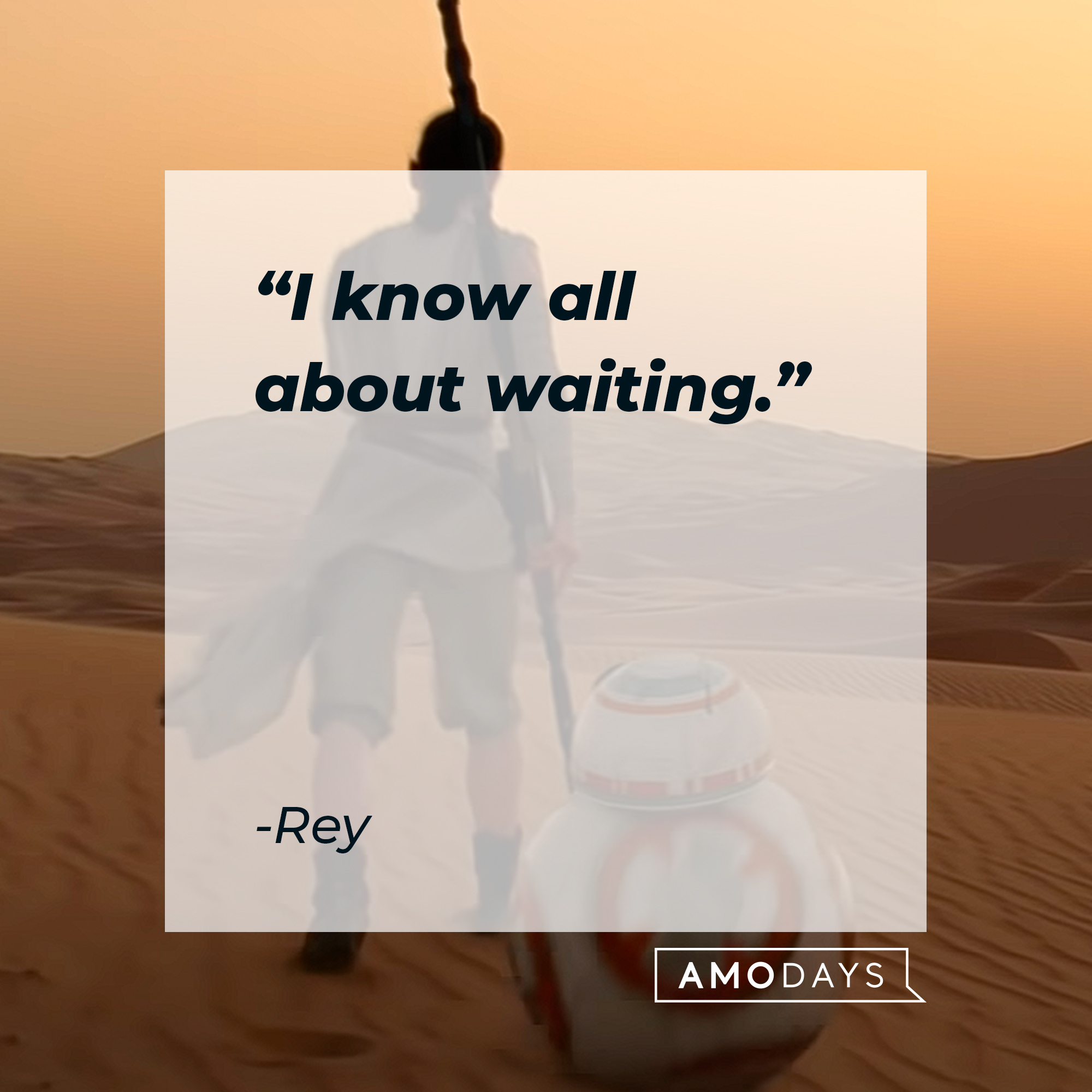 Rey's quote: "I know all about waiting."┃Source: youtube.com/StarWars