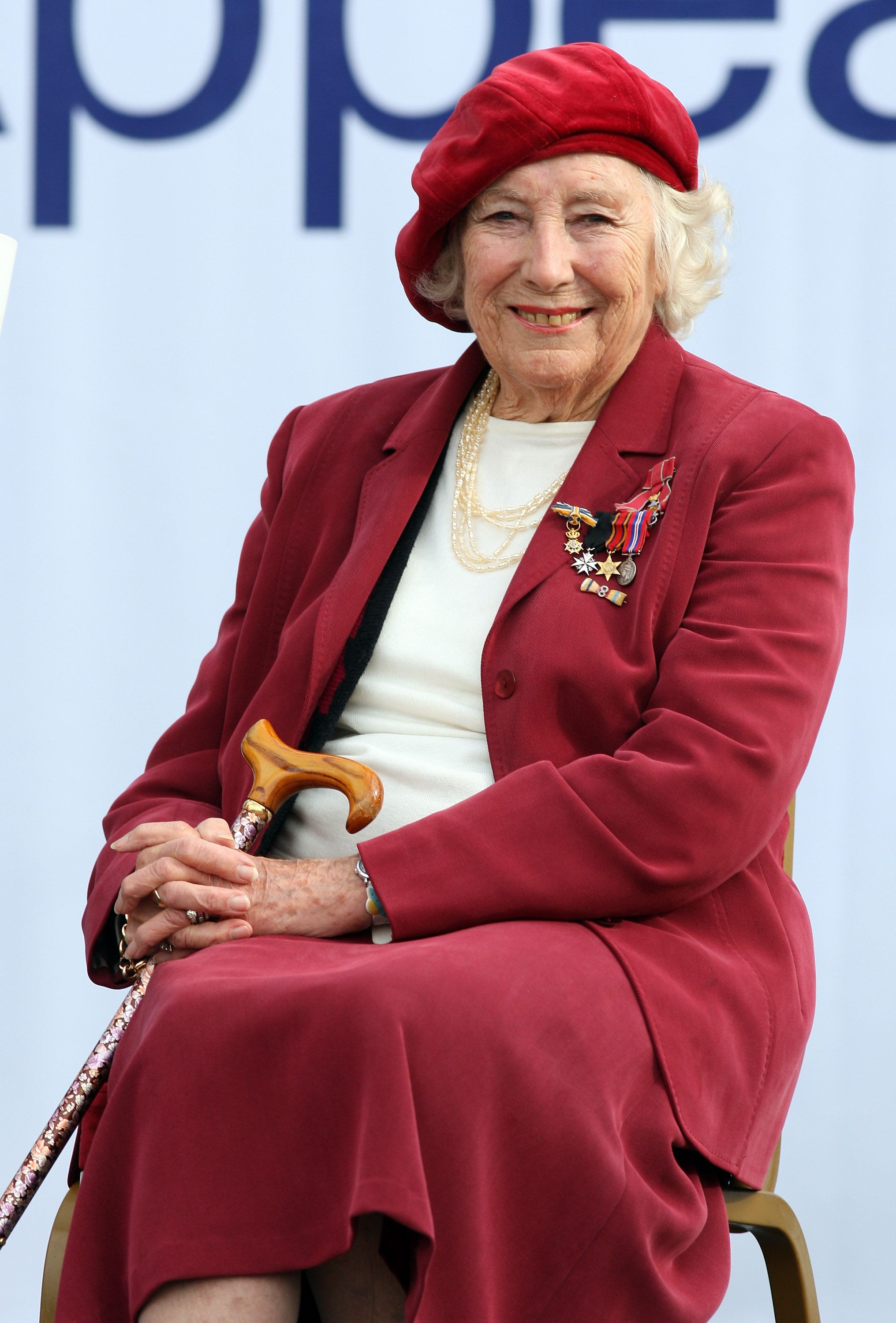 Dame Vera Lynn attends the Poppy Appeal For Afghan Generation launch on October 22, 2009 in London, England. | Source: Getty Images