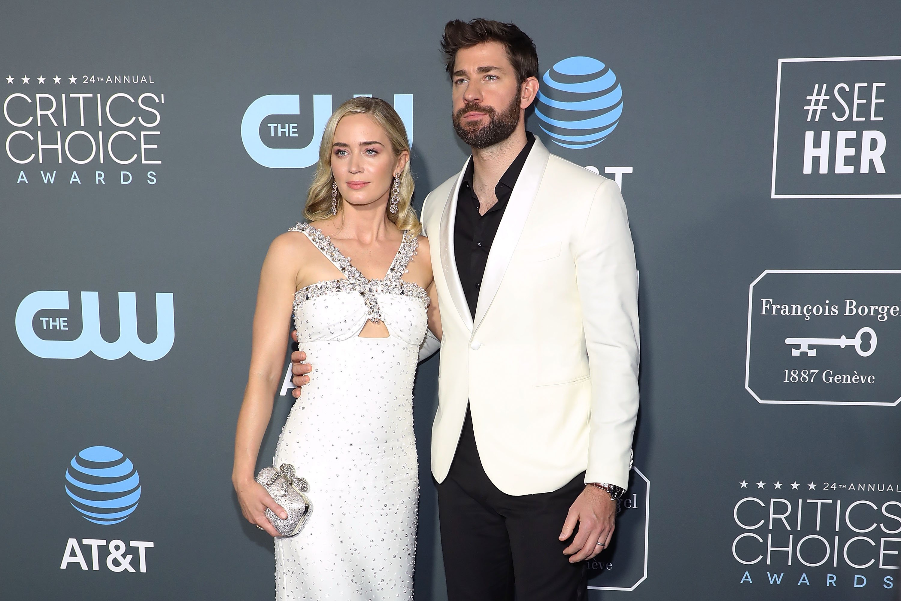 Emily Blunt and John Krasinski at the 24th Annual Critics' Choice Awards on January 13, 2019, in Santa Monica | Source: Getty Images