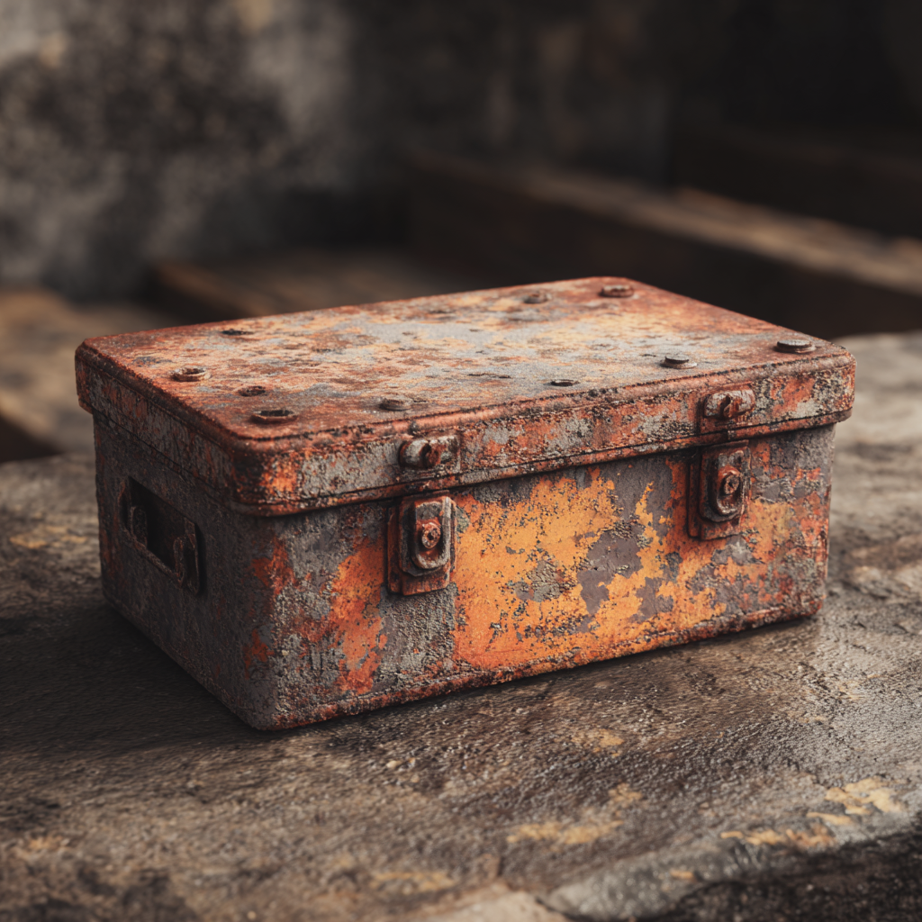 A rusty metal box | Source: Midjourney