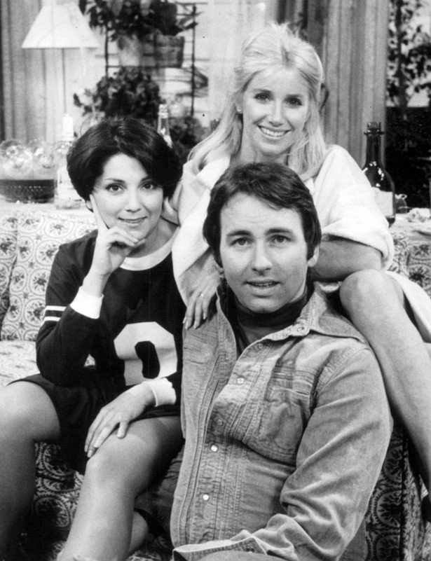The cast of the American sitcom "Three's Company" 1977 | Source: Wikimedia
