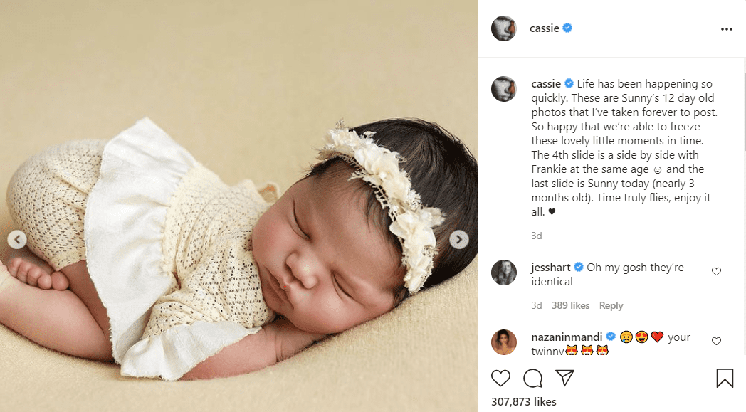Cassie Shares Never Before Seen Snaps Of 2nd Daughter Sunny Who Looks Like Sister Frankie