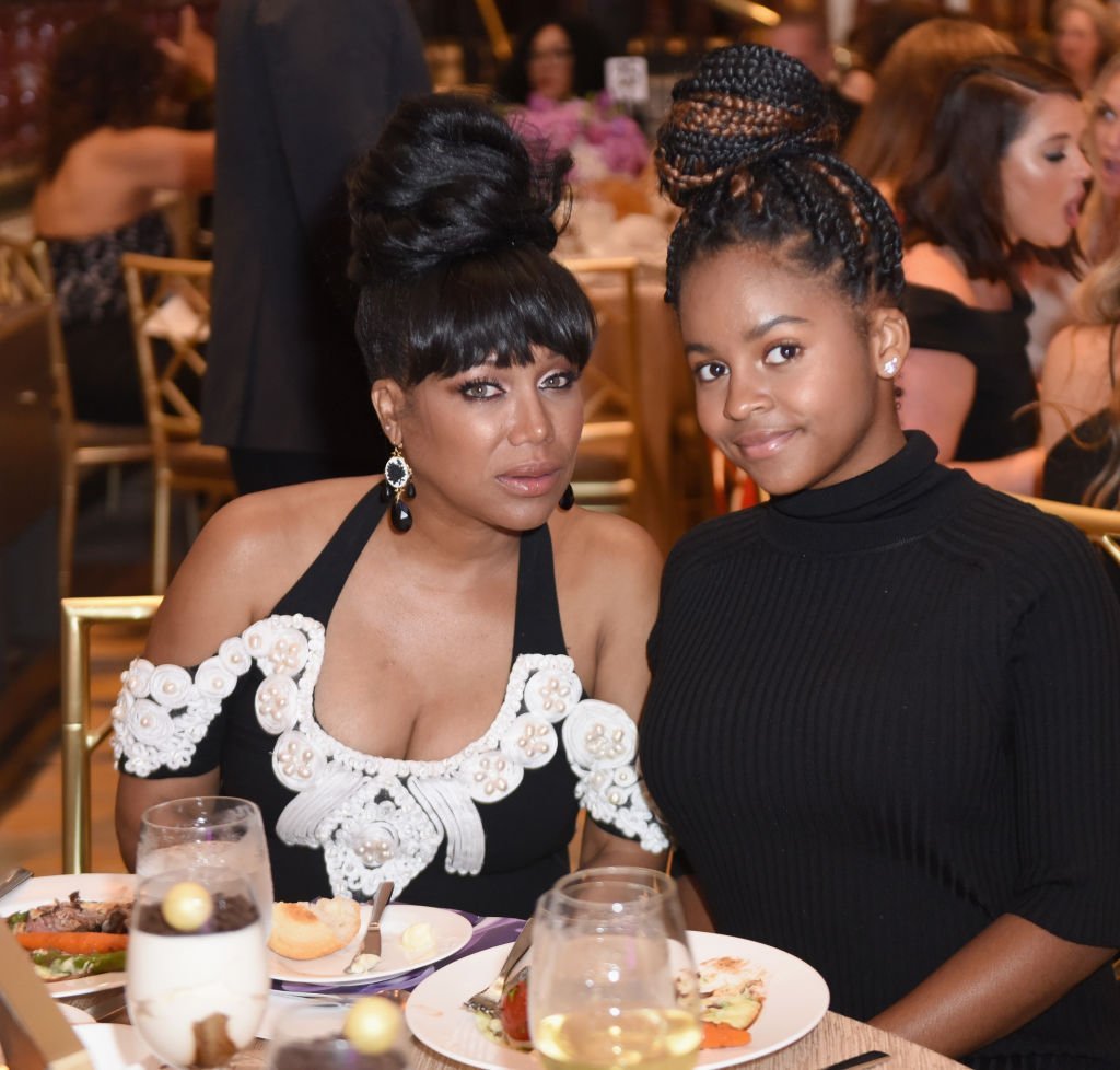 Singer Michel'le (L) and Bailei Knight at the 42nd Annual Gracie Awards at the Beverly Wilshire Hotel on June 6, 2017 | Getty Images