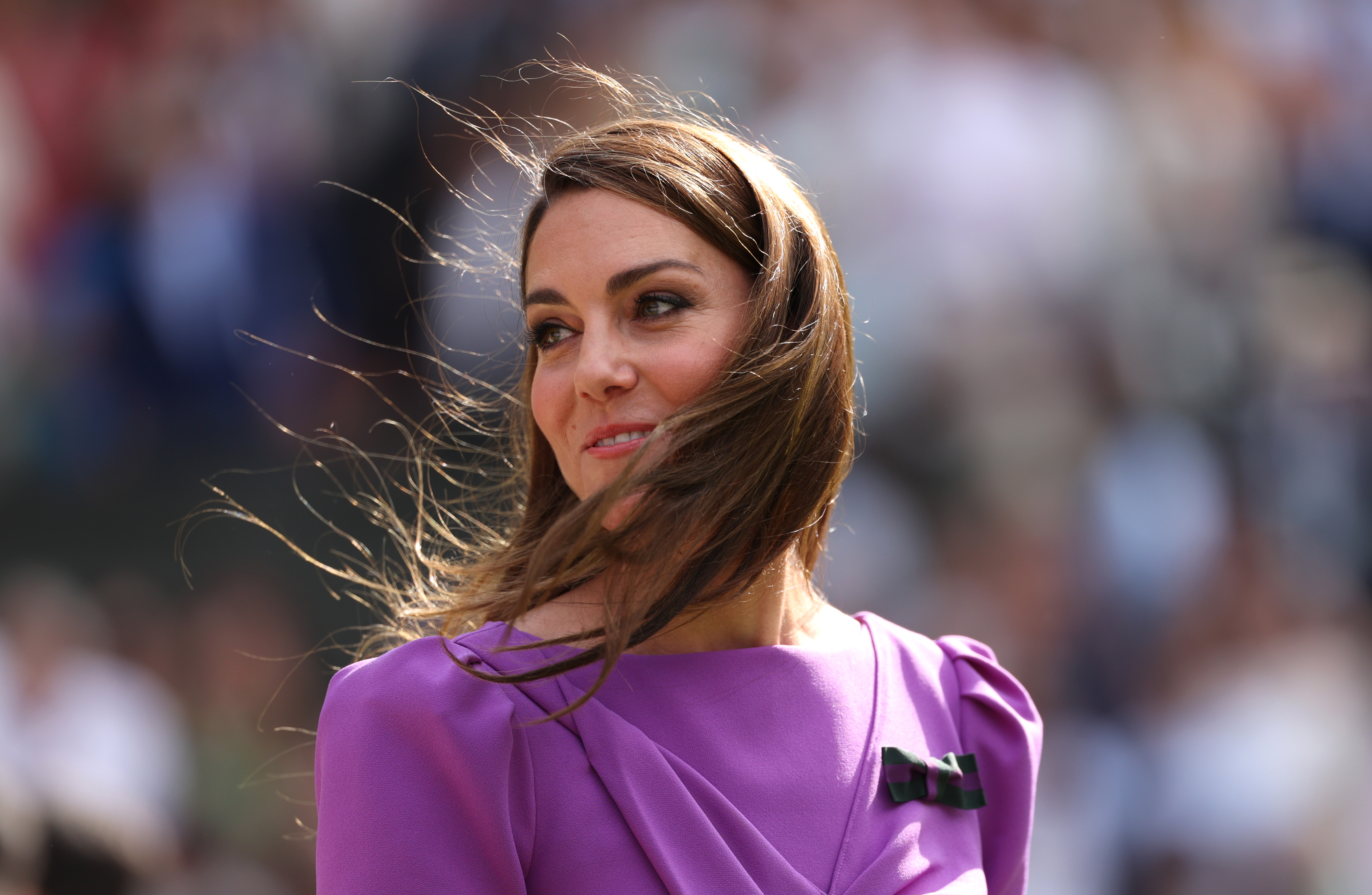 Catherine, Princess of Wales is seen on day fourteen of The Championships Wimbledon 2024 at All England Lawn Tennis and Croquet Club in London, England, on July 14, 2024 | Source: Getty Images