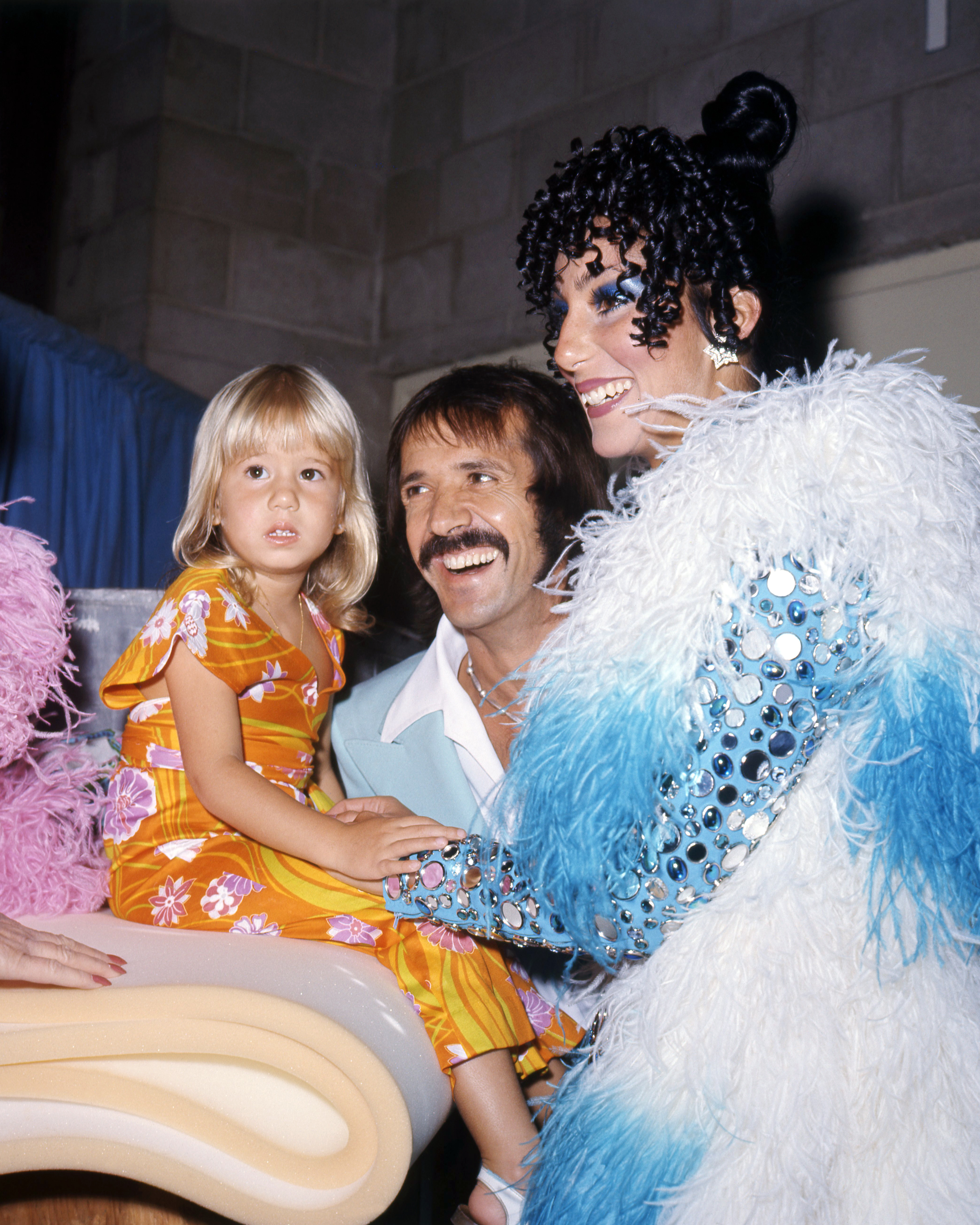 Sonny, Cher, and Chastity Bono, circa 1973. | Source: Getty Images