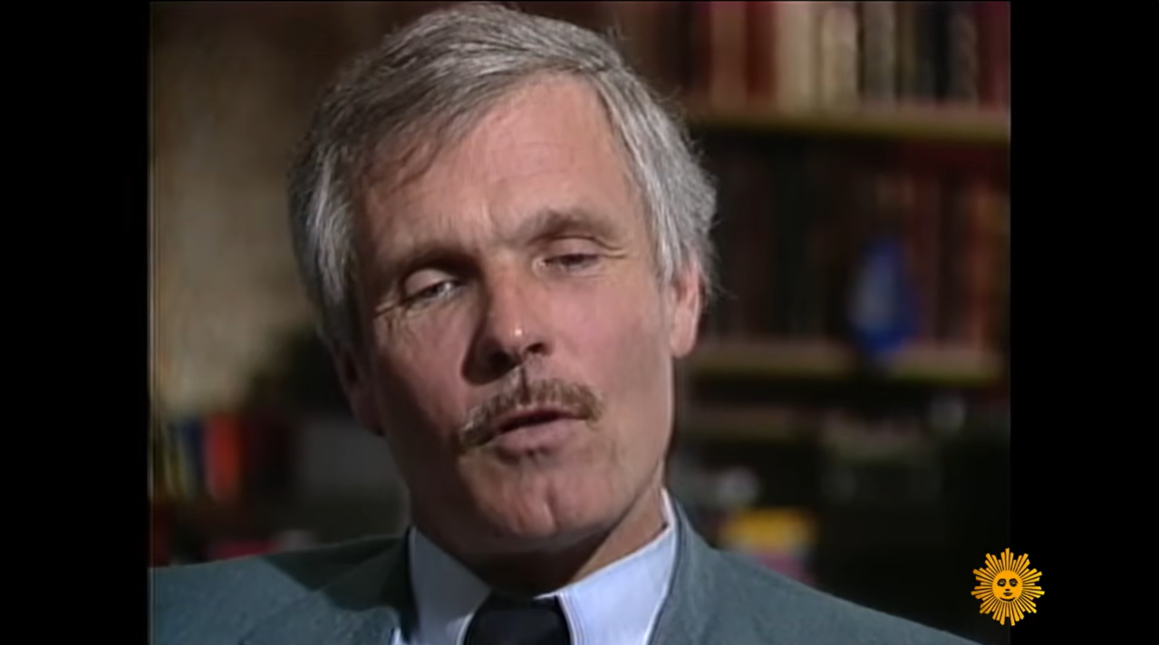 Ted Turner appears during a television interview, reflecting the sharp ambition and relentless drive that helped transform him into one of media’s most influential moguls. | Source: YouTube/CBS Sunday Morning
