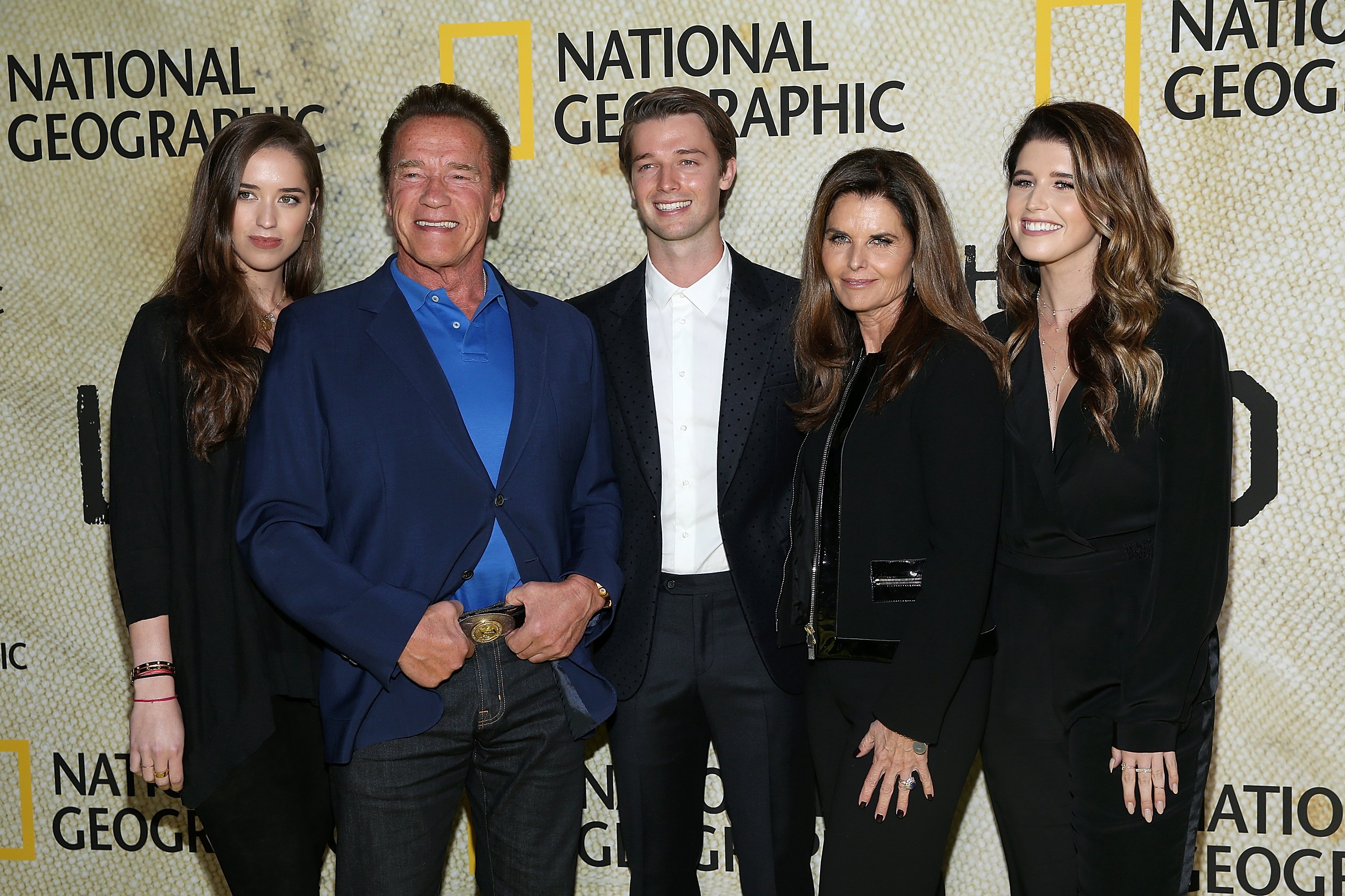 Arnold Schwarzenegger, Maria Shriver, and his children on October 30, 2017 in Los Angeles, California | Source: Getty Images