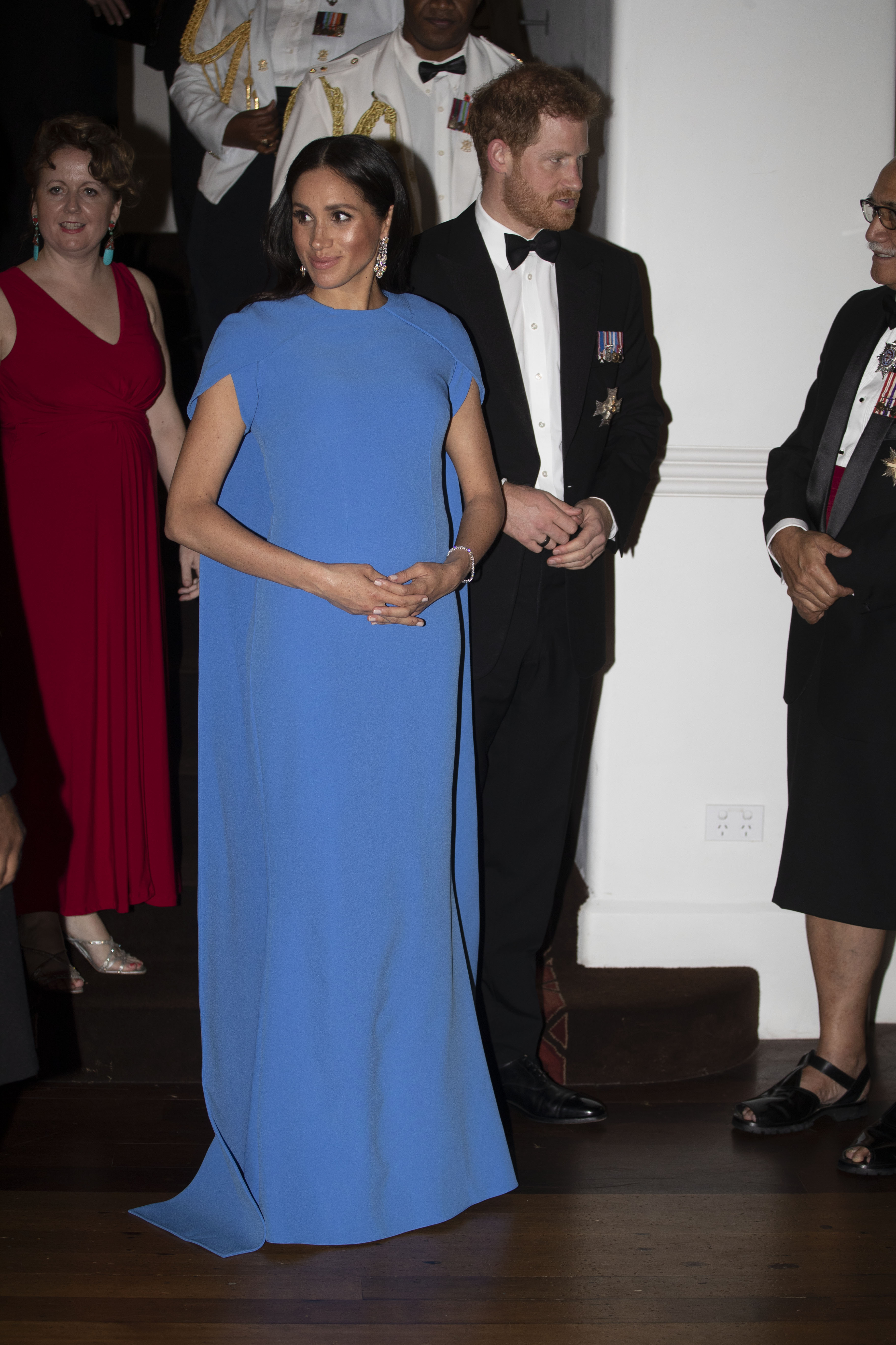 Meghan, Duchess of Sussex arrives for the State dinner on October 23, 2018 in Suva, Fiji | Source: Getty Images