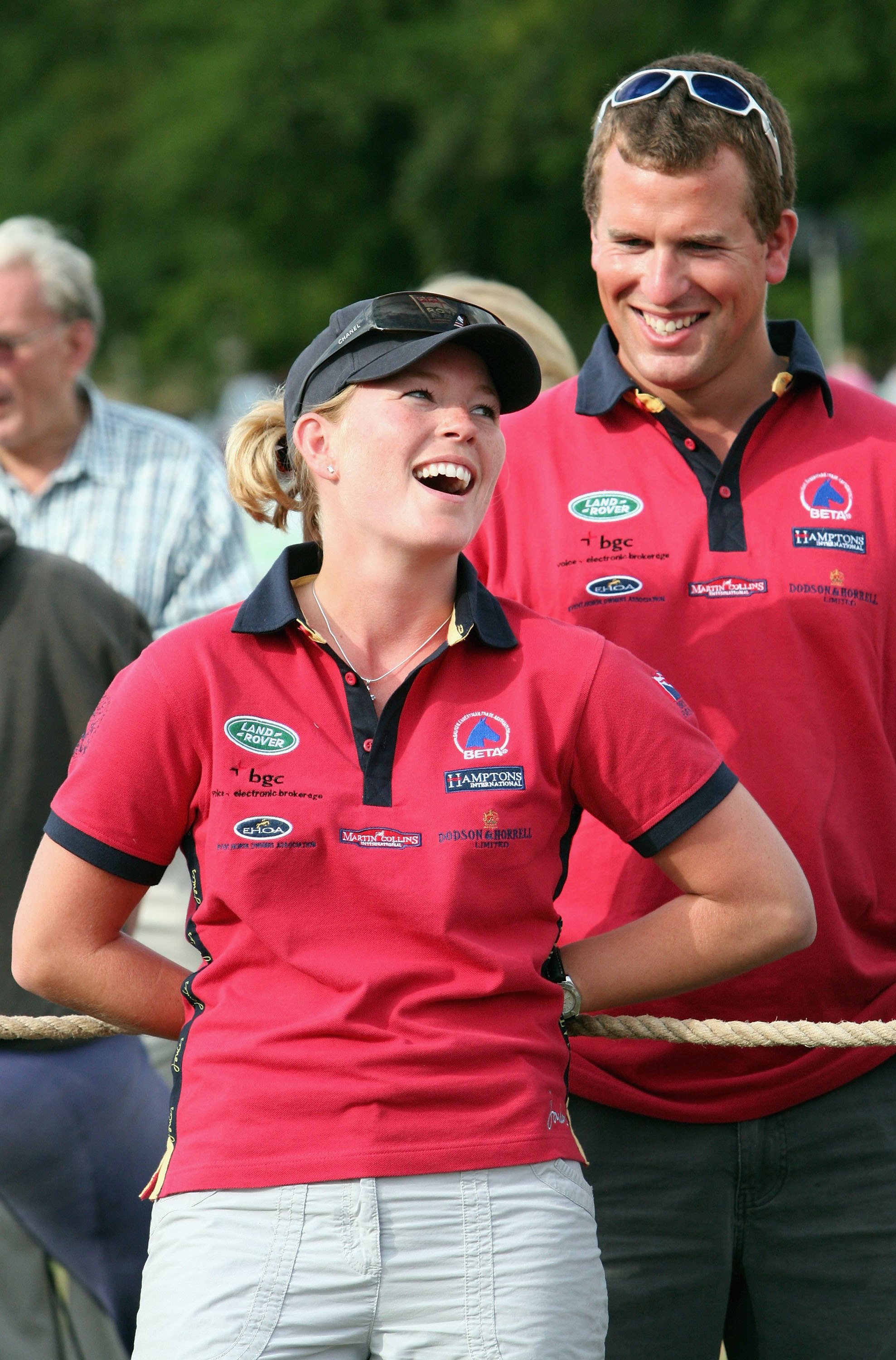 Autumn Kelly and Peter Phillips on the second day of the Gatcombe Horse Trials at the Gatcombe Estate on August 5, 2006 in Tetbury, England | Source: Getty Images