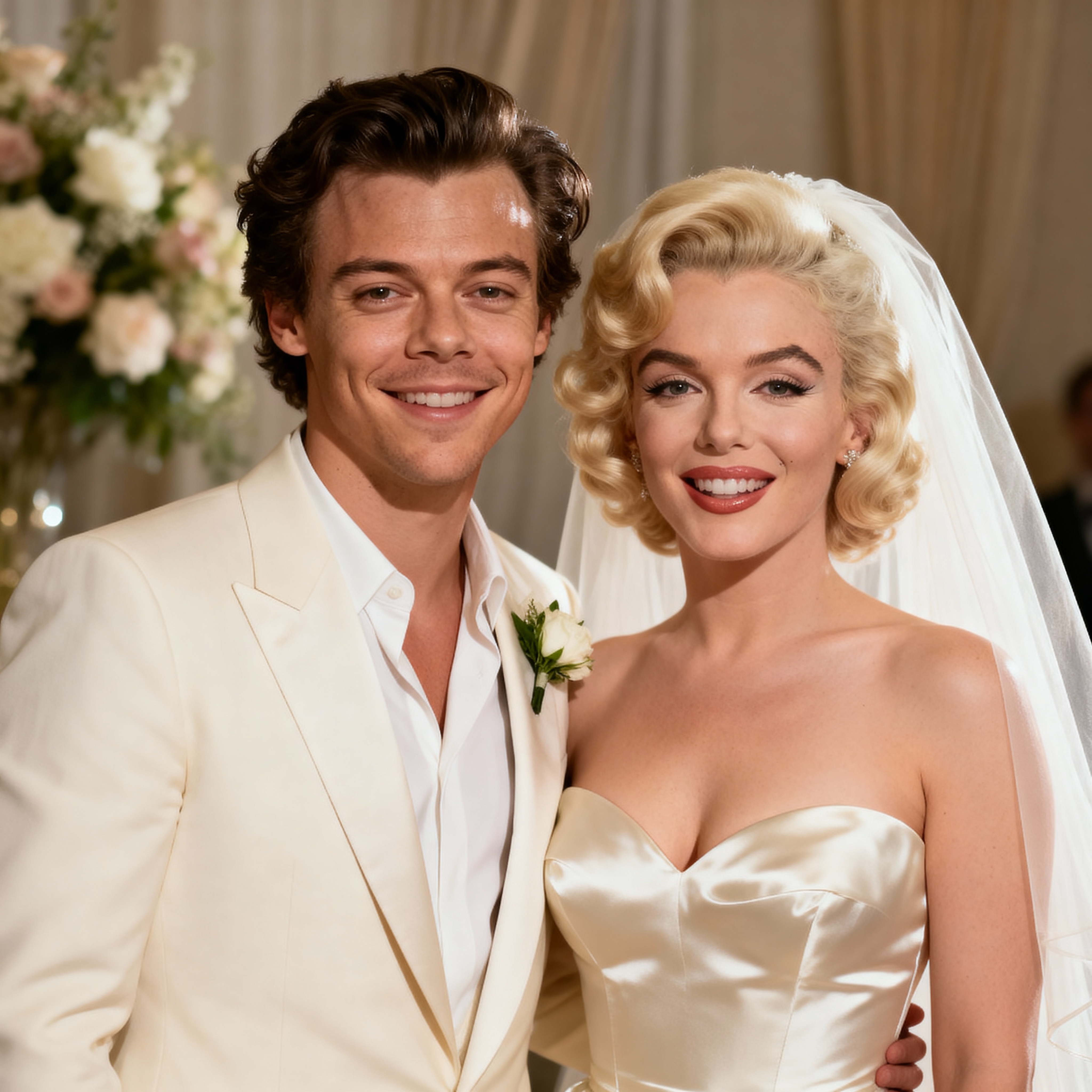 Harry Styles channels vintage charm as Marilyn Monroe beams in her iconic glow | Source: Grok AI