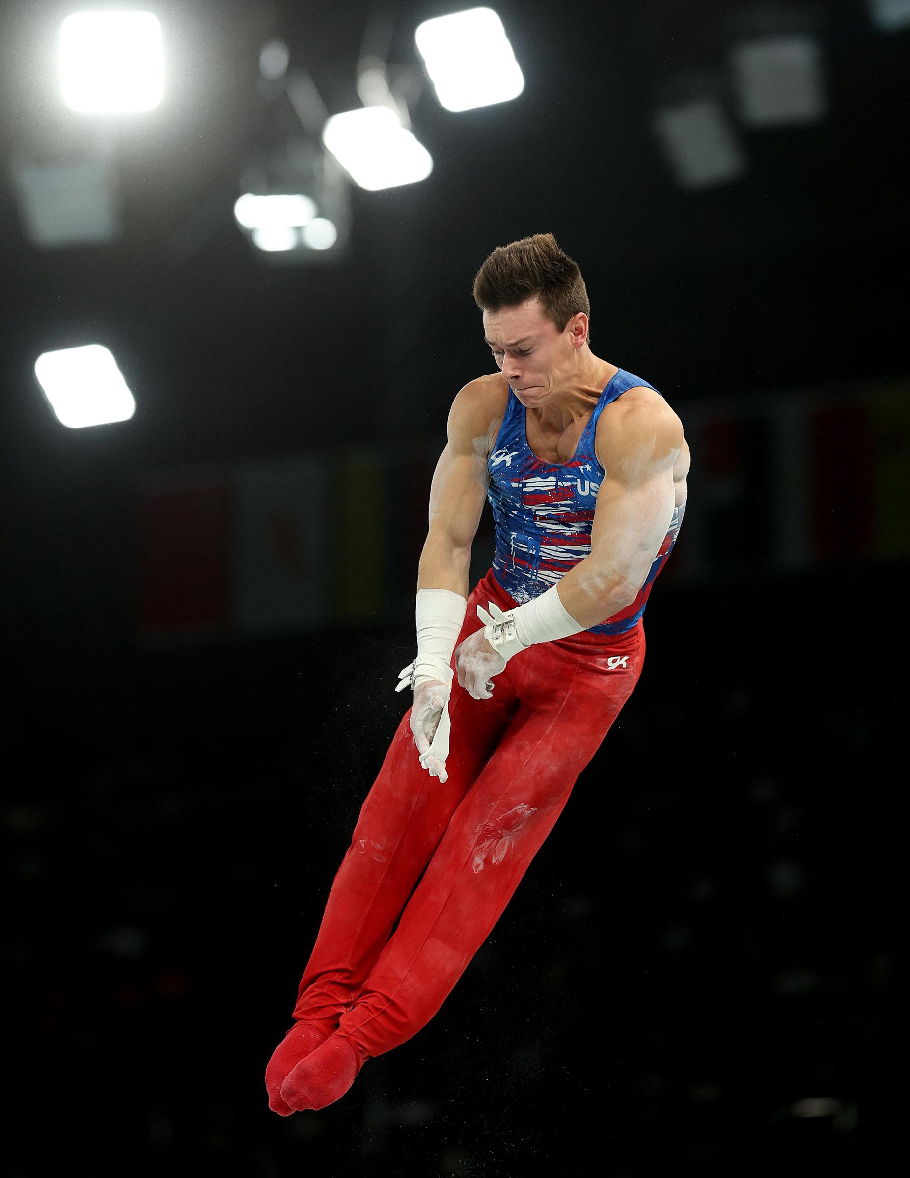 Brody Malone of Team United States competes on the high bar on July 27, 2024 | Source: Getty Images