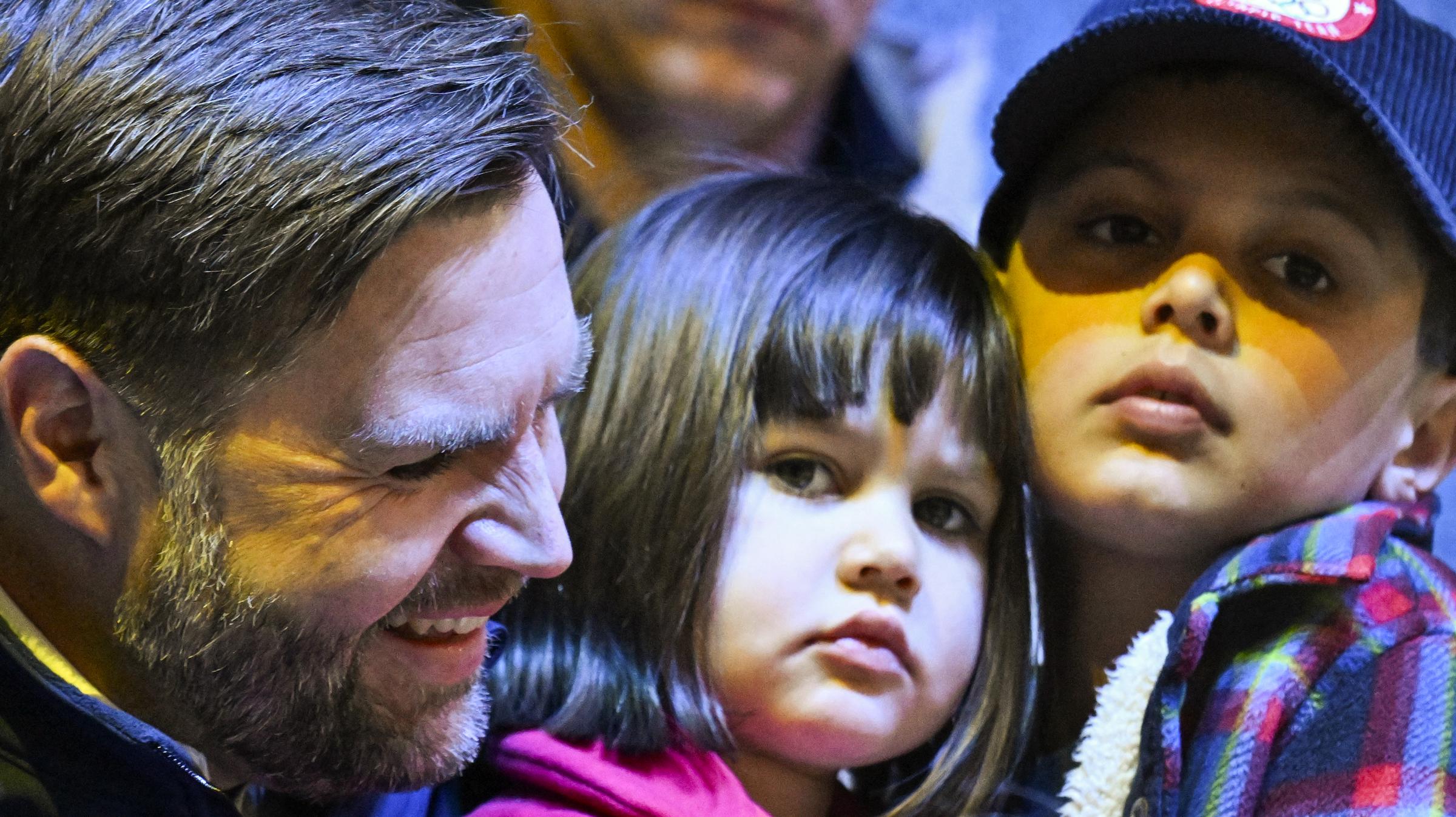 He did not think his eldest child would be so upset about being part of the public eye. At this event, he, his daughter Mirabel, and his son Ewan watched the women's preliminary round Group A Ice Hockey match between the USA and Czech Republic at Milano Rho Ice Hockey Arena during the Winter Olympic Games on February 5, 2026, in Milan, Italy. | Source: Getty Images
