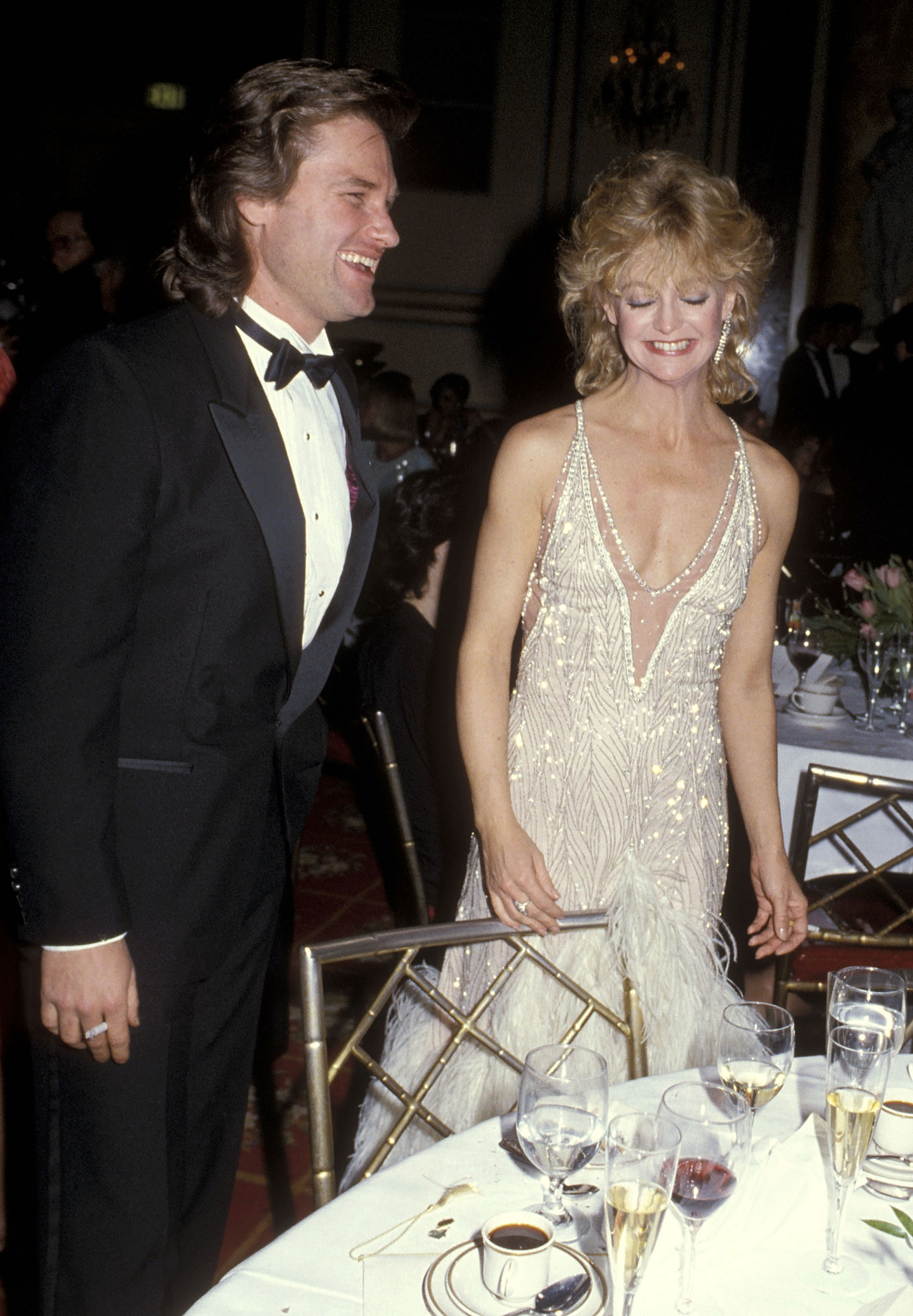 Kurt Russell and Goldie Hawn attend the American Ballet Theatre Opening Night Gala at Beverly Wilshire Hotel on March 4, 1985, in Beverly Hills, California | Source: Getty Images