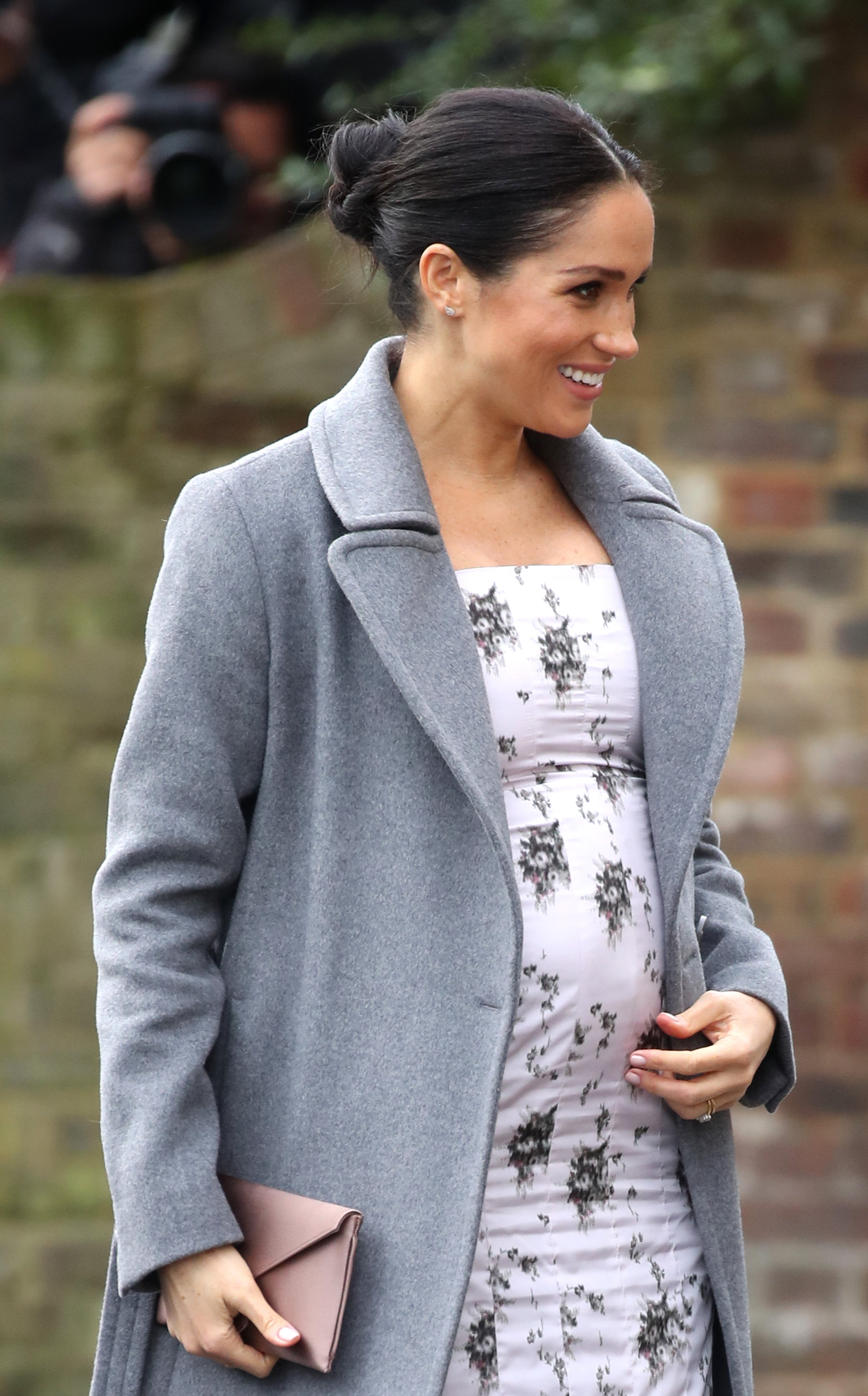 Meghan, Duchess of Sussex arrives for a visit to the Royal Variety Charity's at Brinsworth House on December 18, 2018, in Twickenham, England. | Source: Getty Images.