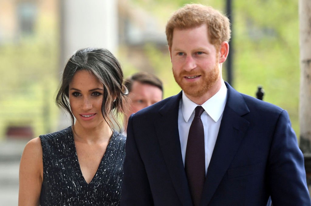 Prince Harry and Meghan Markle attend a memorial service at St Martin-in-the-Fields in Trafalgar Square in London, on April 23, 2018. | Source: Getty Images