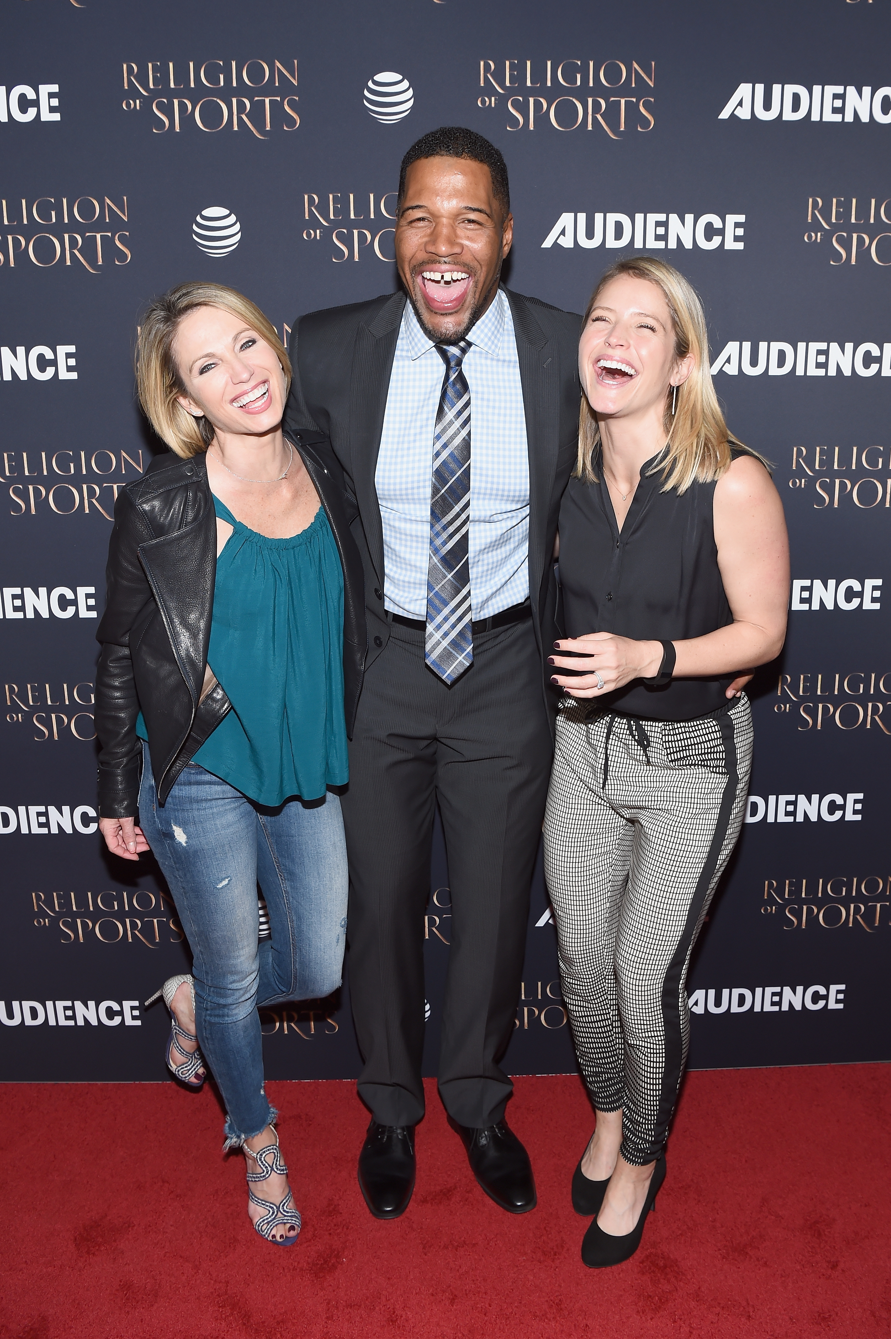 Sara Haines, Michael Strahan, Amy Robach. Image Credit: Getty Images