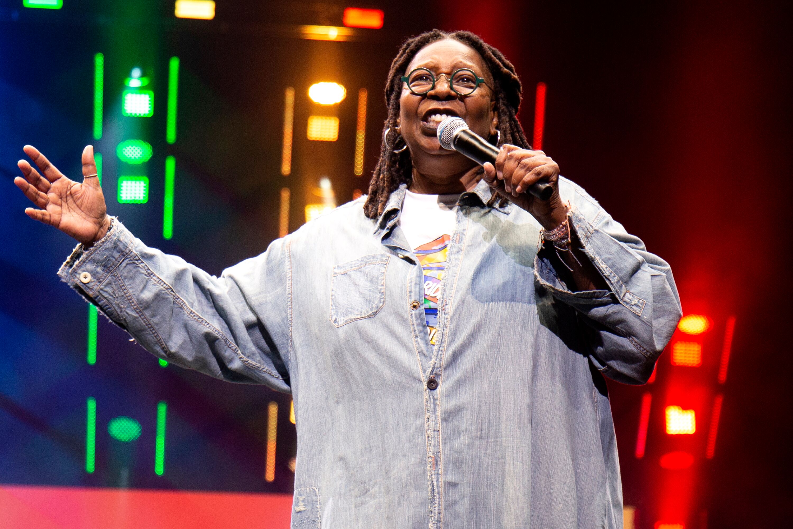 Whoopi Goldberg at one of her recent speaking engagements | Source: Getty Images/GlobalImagesUkraine