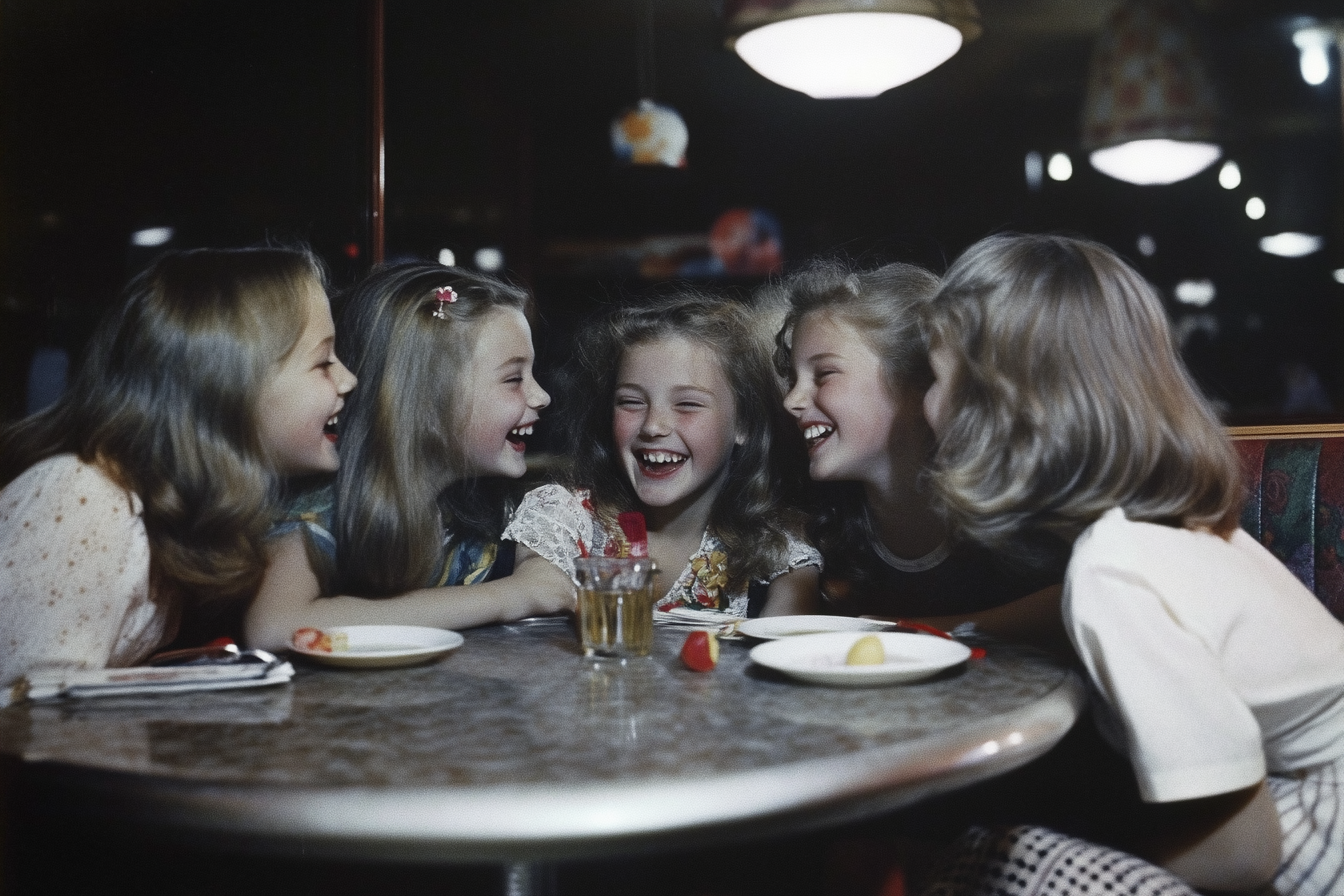 Teen girls in a restaurant | Source: Midjourney