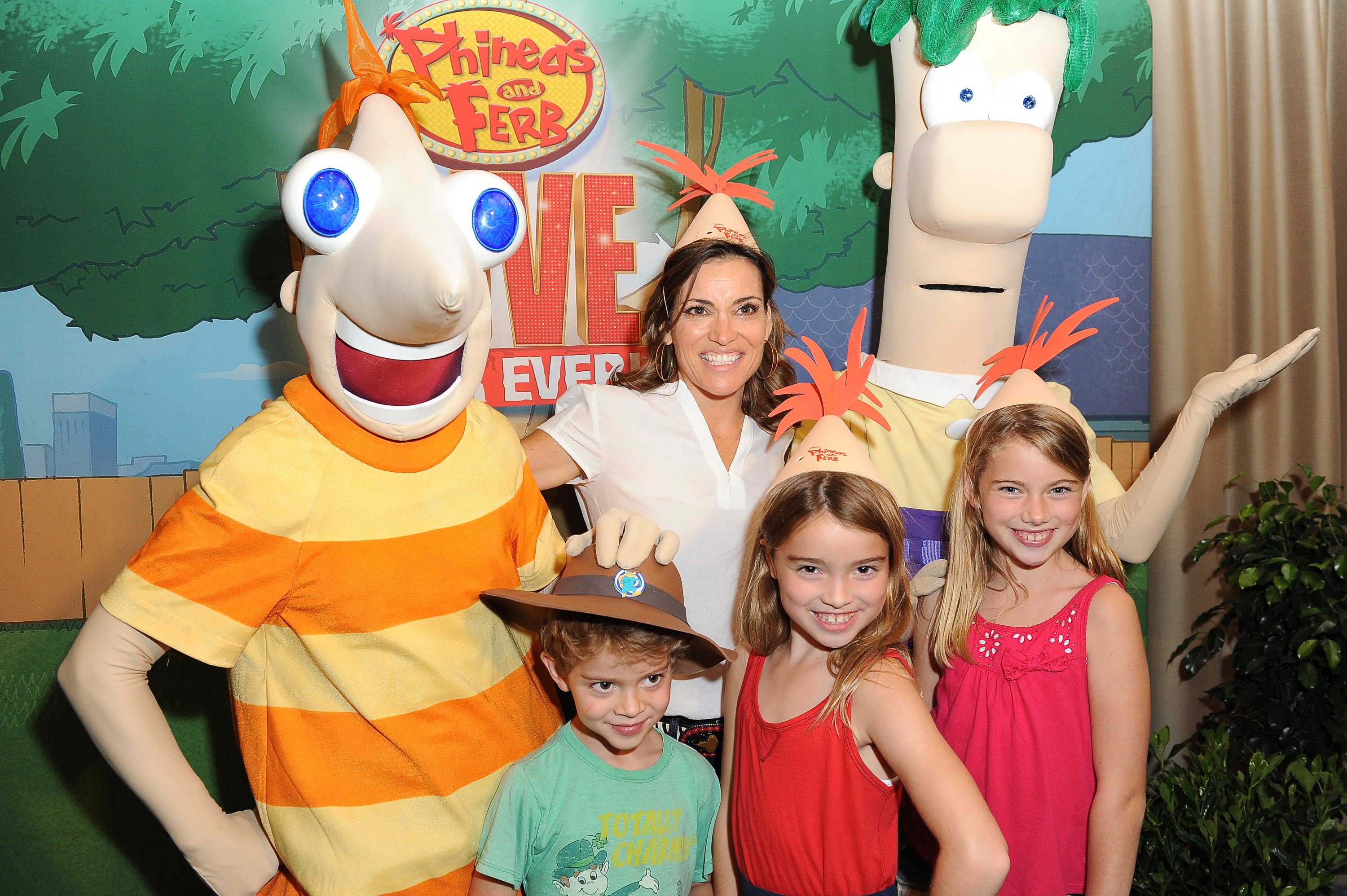 Kit Hoover at a "Phineas and Ferb" special event with her children in 2012, in Los Angeles, California. | Source: Getty Images
