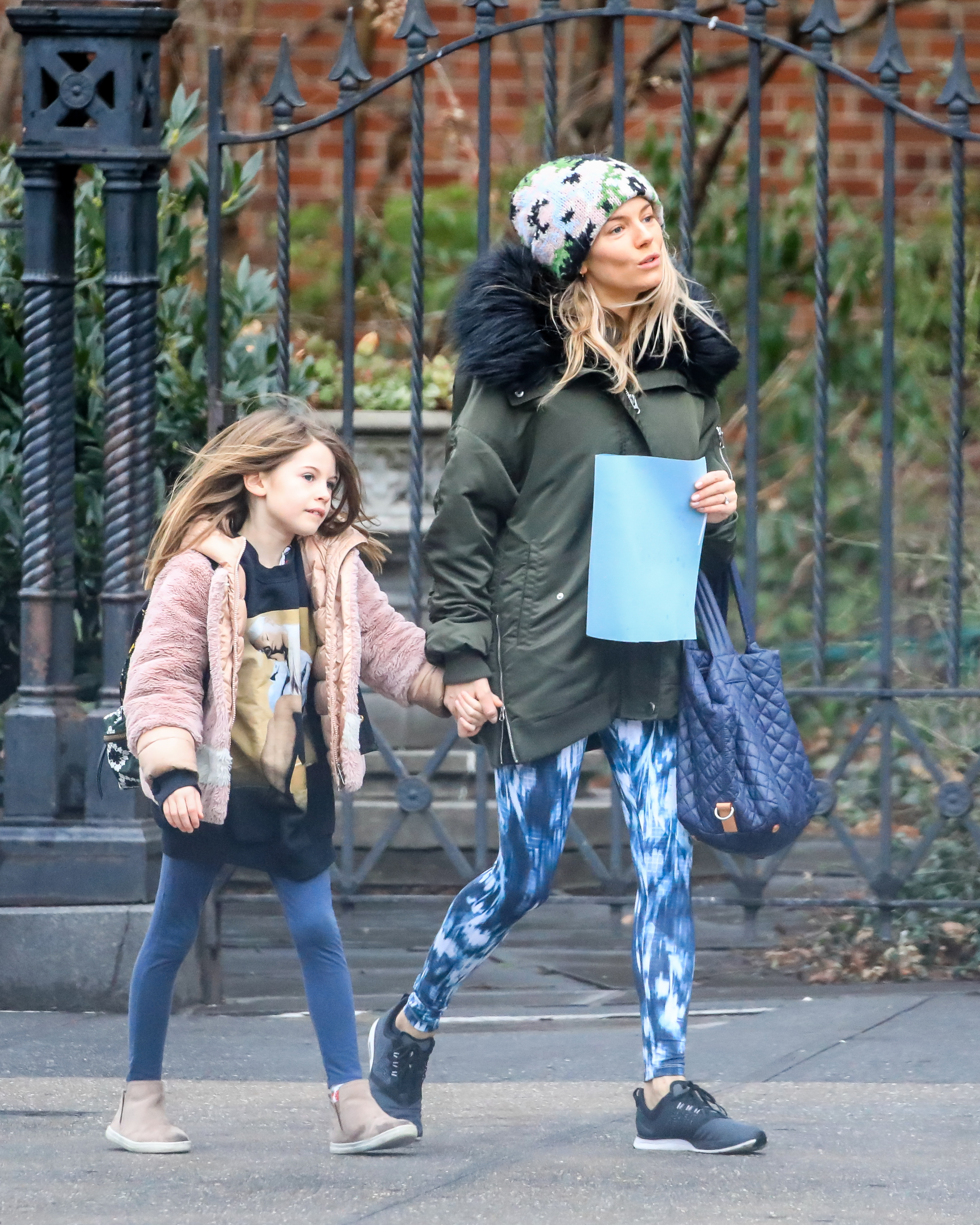 Sienna Miller and Marlowe Sturridge are seen in West Village on February 10, 2020 in New York City | Source: Getty Images