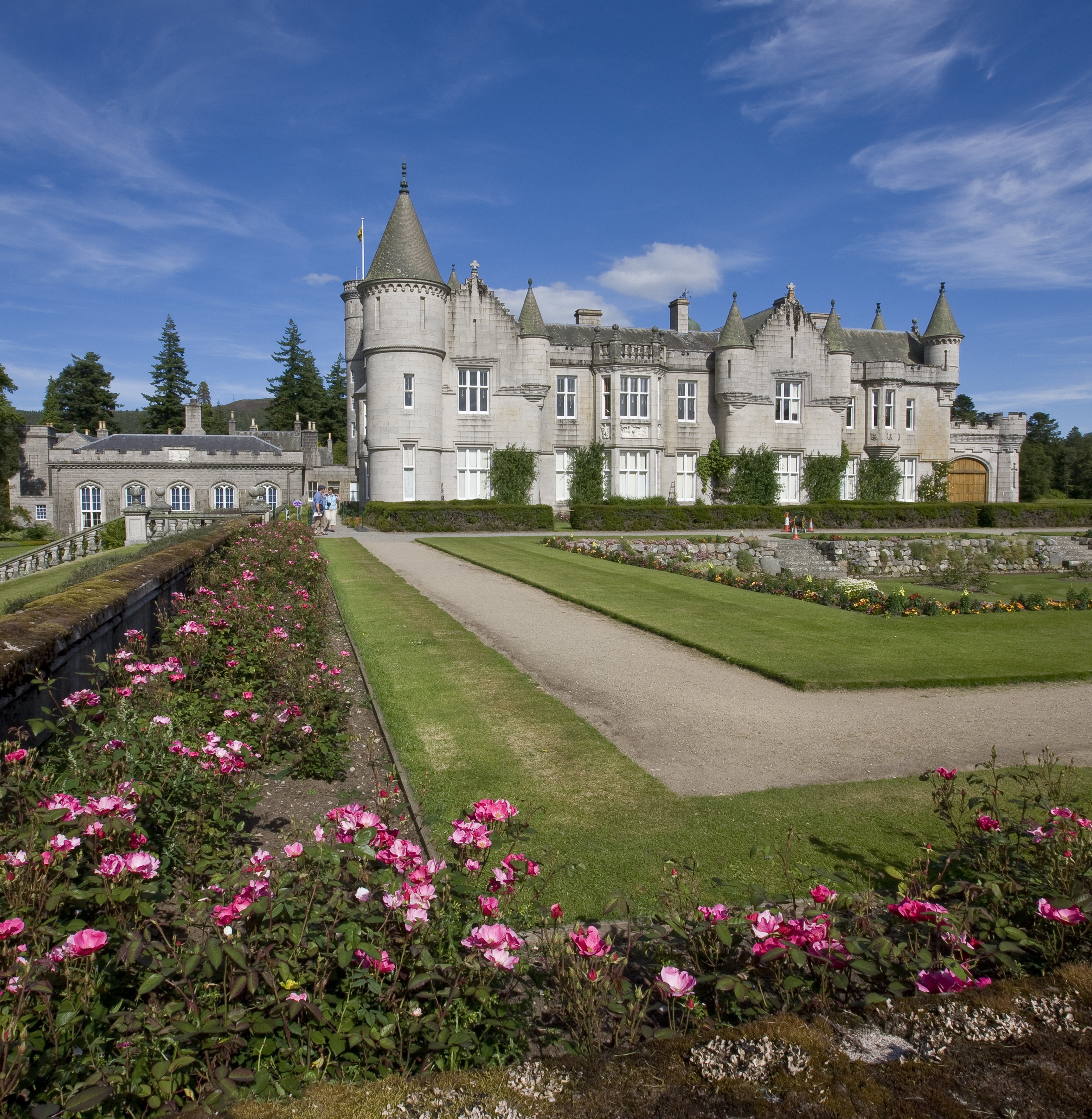Balmoral Castle from the walled rose garden, residence of the British Royal Family, Royal Deeside, Aberdeenshire, Scotland, United Kingdom | Source: Getty Images