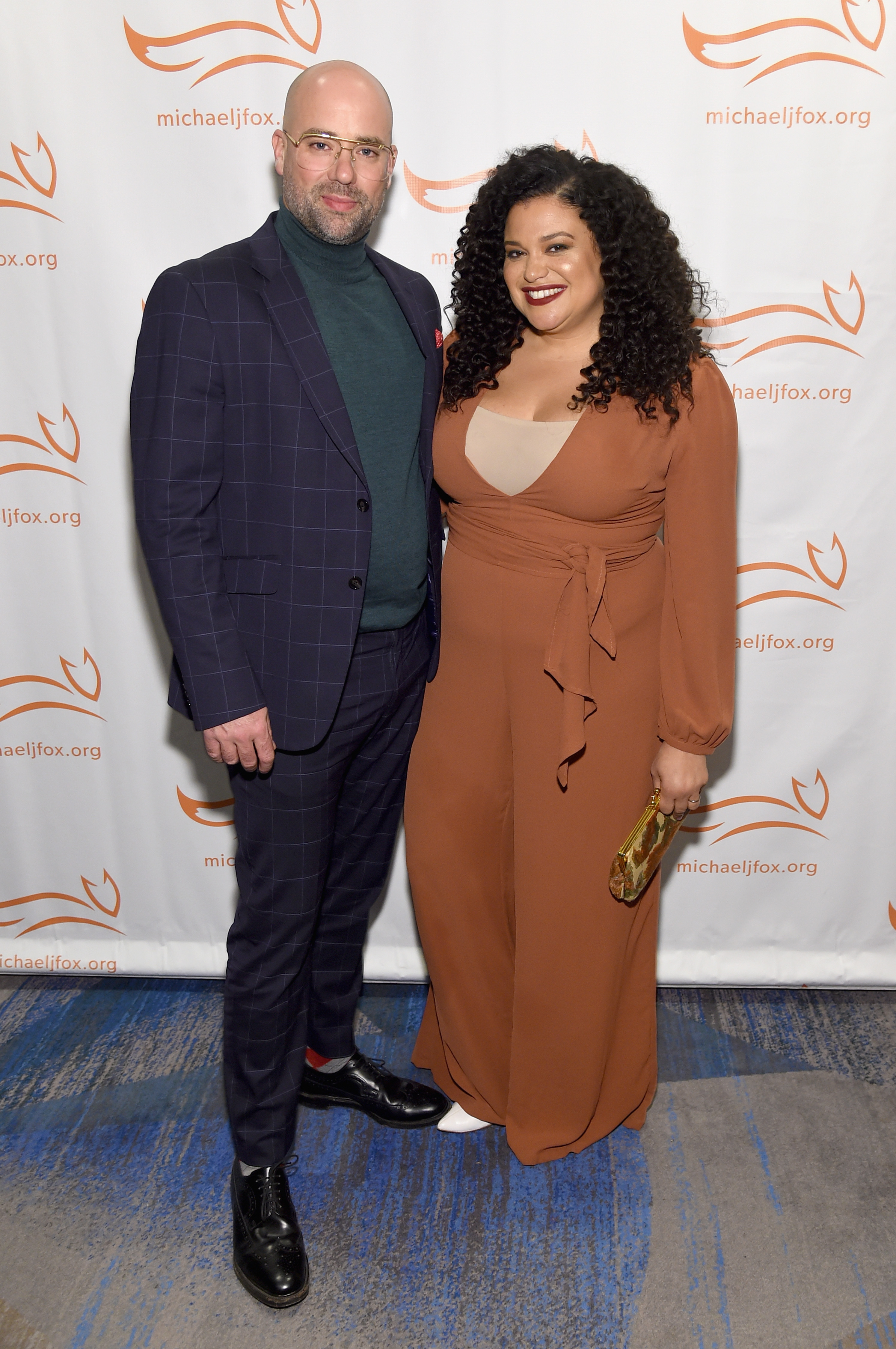 Gijs van der Most and Michelle Buteau pose at A Funny Thing Happened On The Way To Cure Parkinson's benefitting The Michael J. Fox Foundation at the Hilton New York on November 10, 2018, in New York | Source: Getty Images