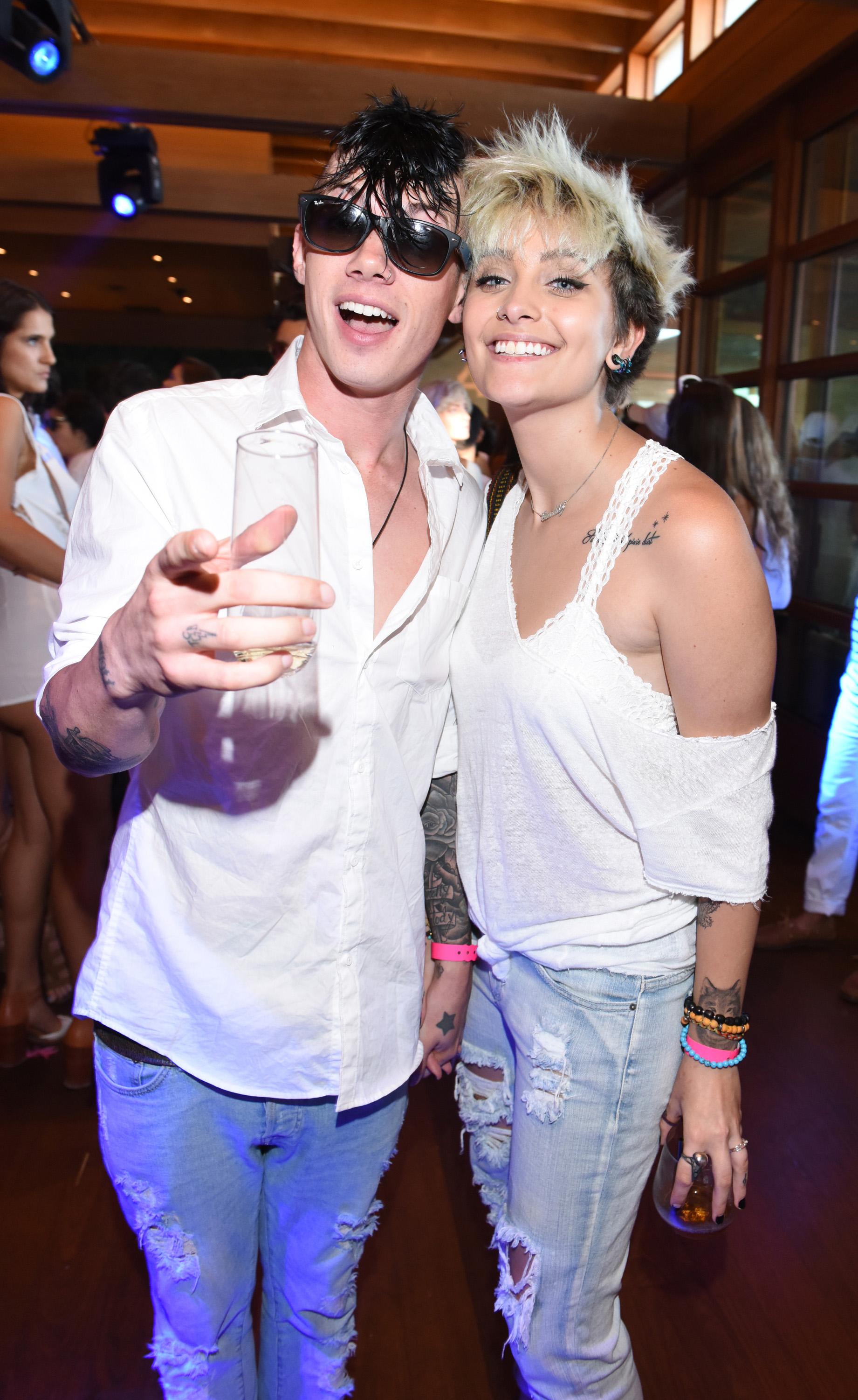 Michael Snoddy and Paris Jackson attend the "Red, White and Bootsy" 4th Of July Event at Nobu Malibu on July 4, 2016 in Malibu, California. | Source: Getty Images