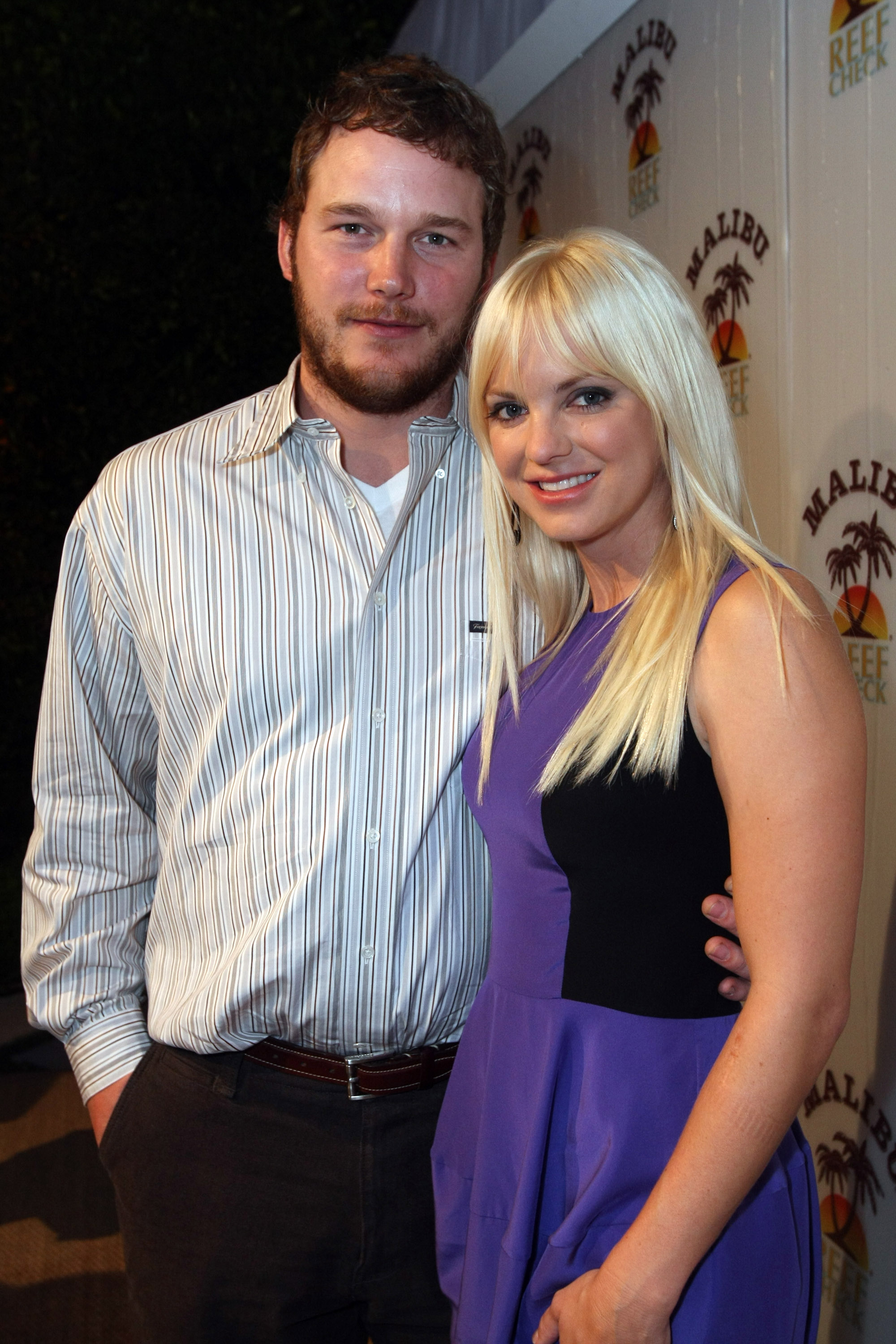 Chris Pratt and Anna Faris on August 11, 2009 in Beverly Hills, California | Source: Getty Images