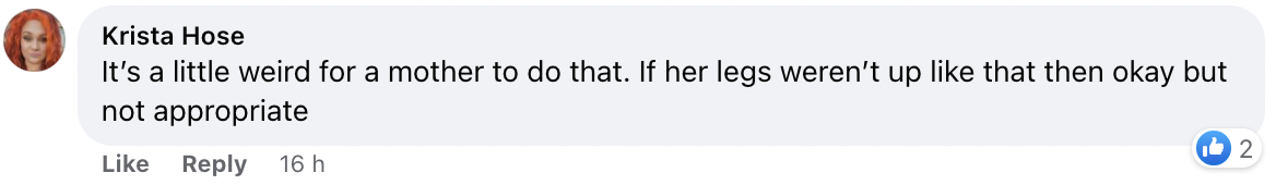 A comment left on a Facebook post about Amber Wright | Source: facebook.com/today